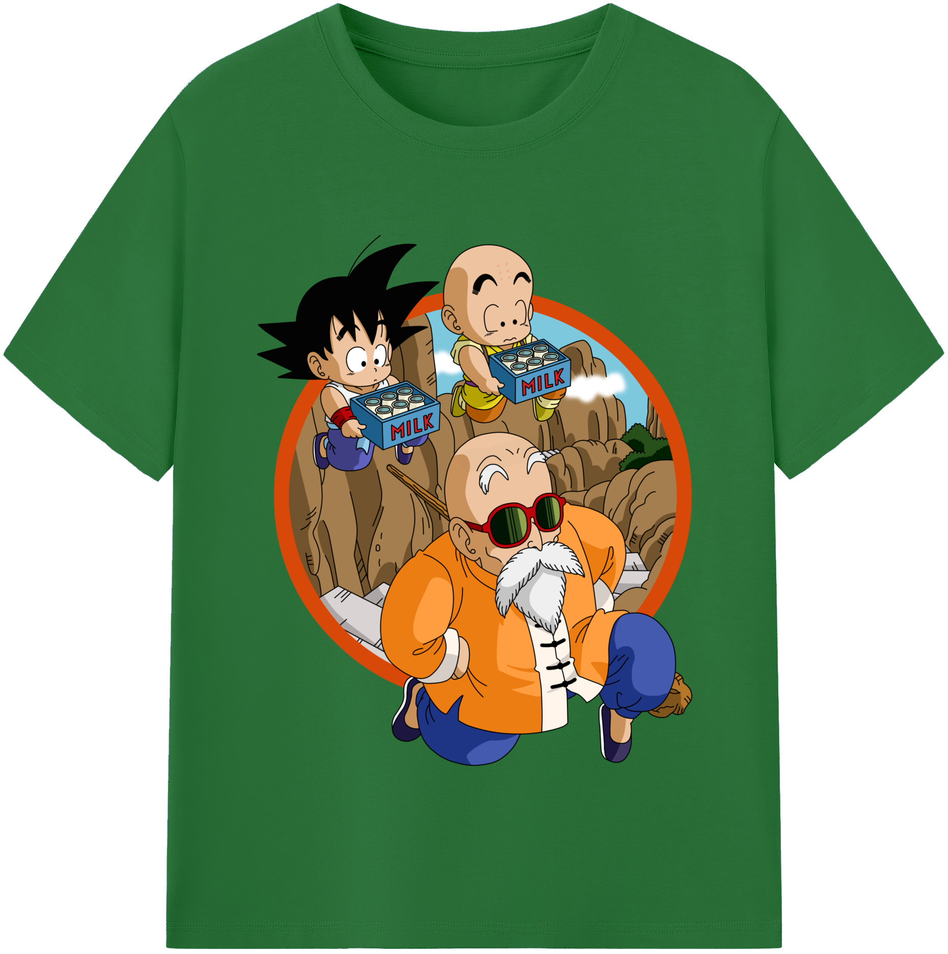 （画像用） ドラゴンボール 亀仙人（かめせんにん） DRAGON BALL Master Roshi Kame Sennin 綿100％半袖Tシャツ（フロントプリント）