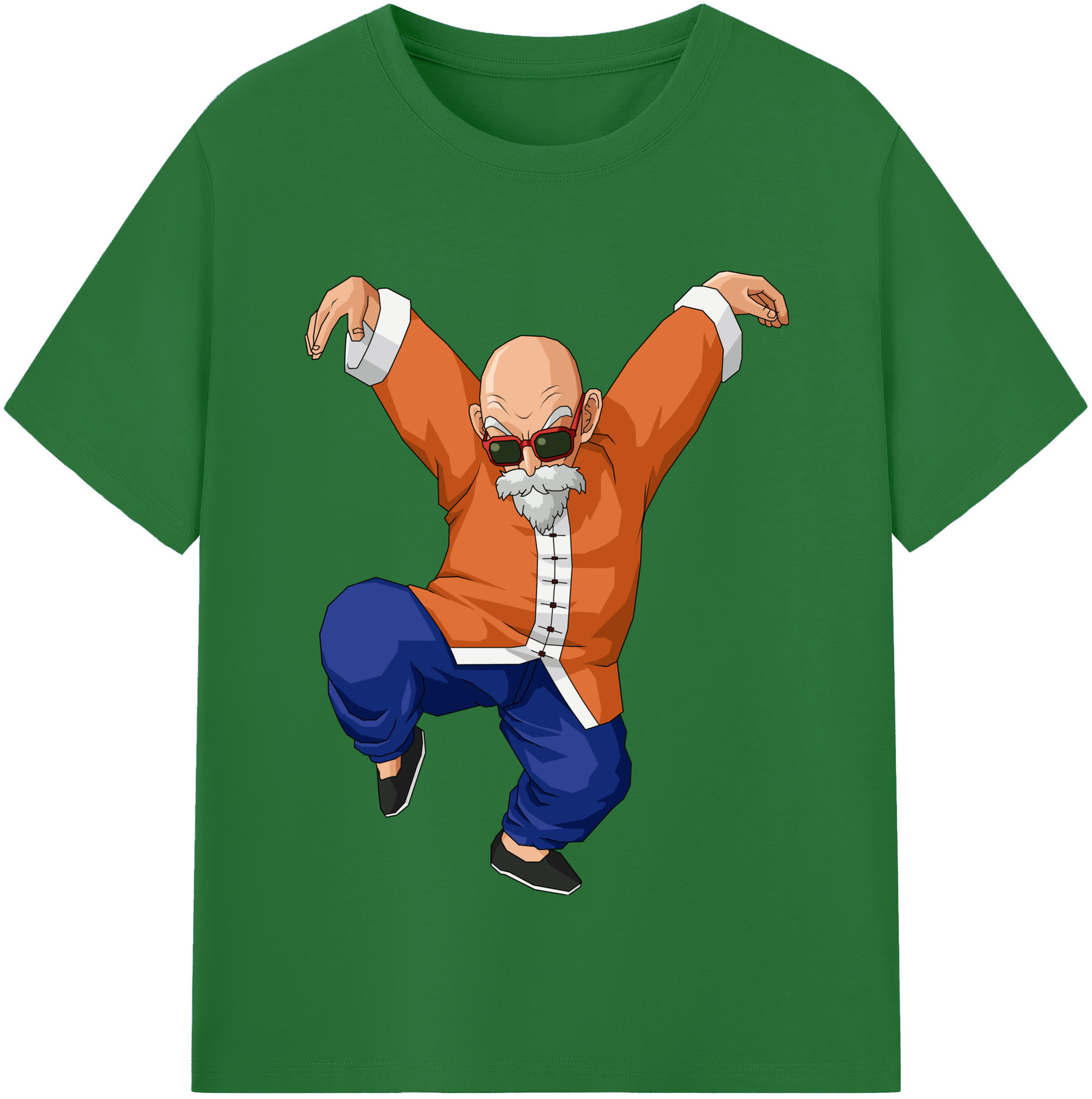 （画像用） ドラゴンボール 亀仙人（かめせんにん） DRAGON BALL Master Roshi Kame Sennin 綿100％半袖Tシャツ（フロントプリント）