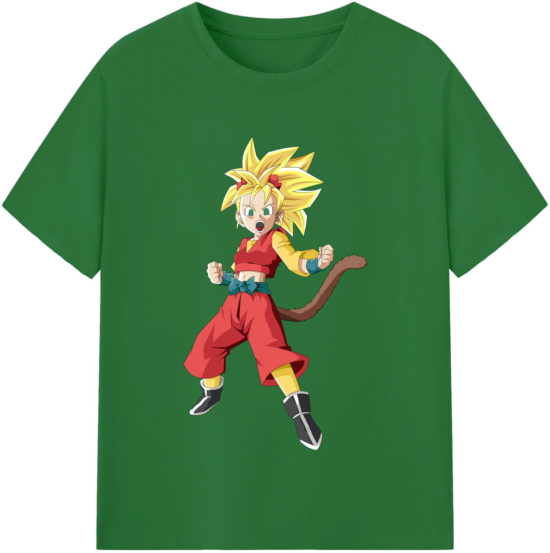 （画像用） ドラゴンボール カリフラ DRAGON BALL Caulifla 綿100％半袖Tシャツ（フロントプリント）