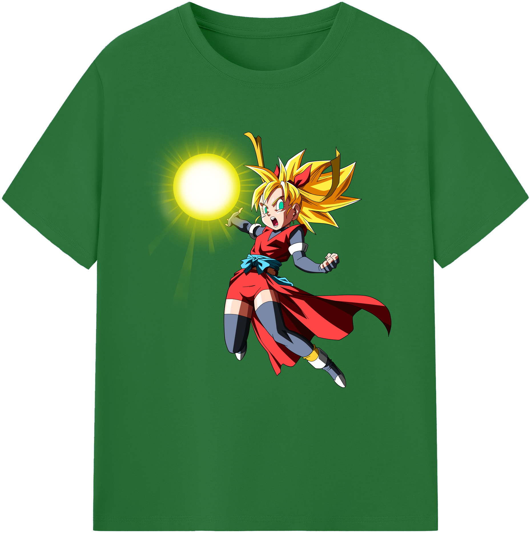 （画像用） ドラゴンボール カリフラ DRAGON BALL Caulifla 綿100％半袖Tシャツ（フロントプリント）