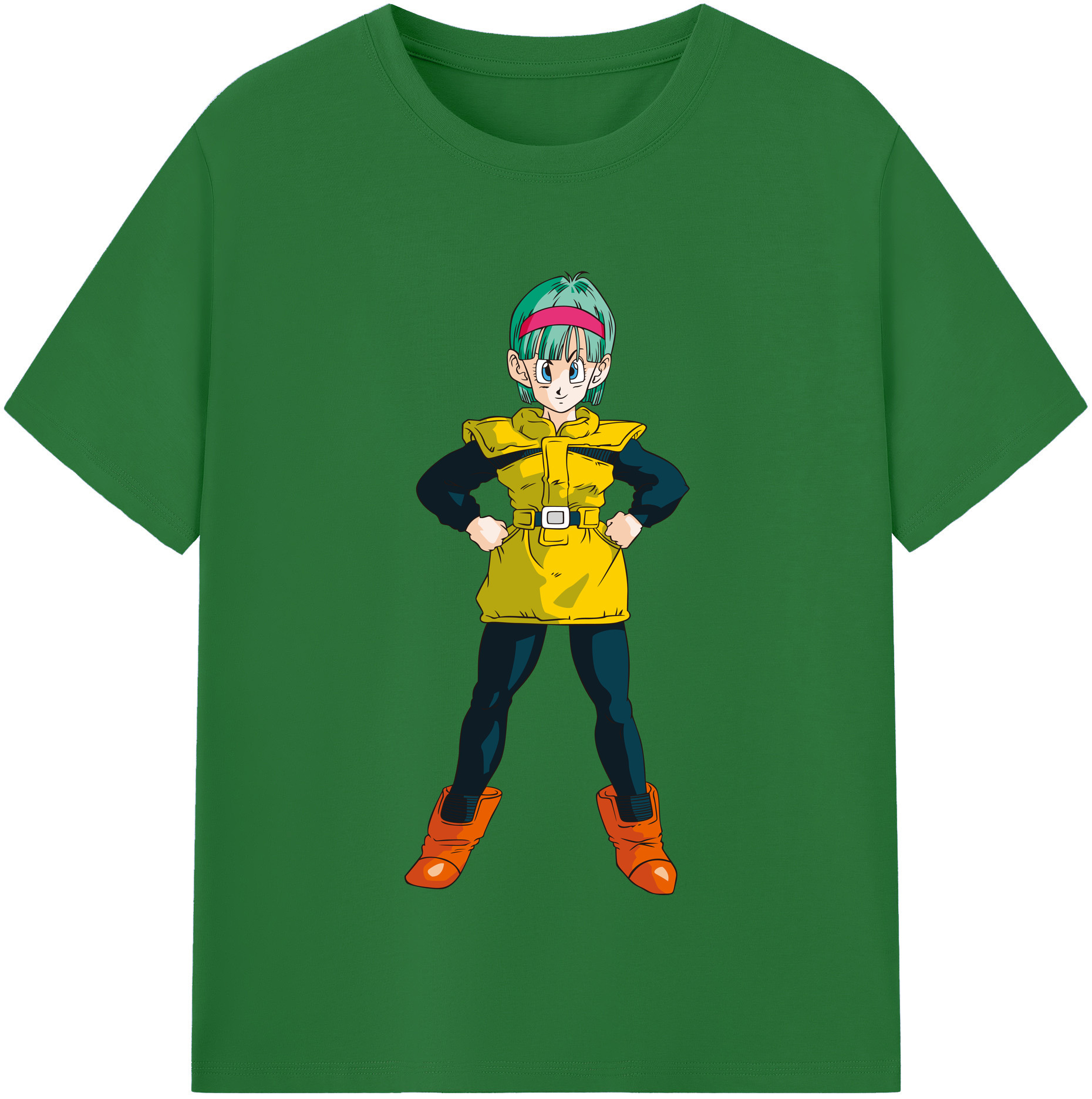 （画像用） ドラゴンボール ブルマ DRAGON BALL Bulma 綿100％半袖Tシャツ（フロントプリント）