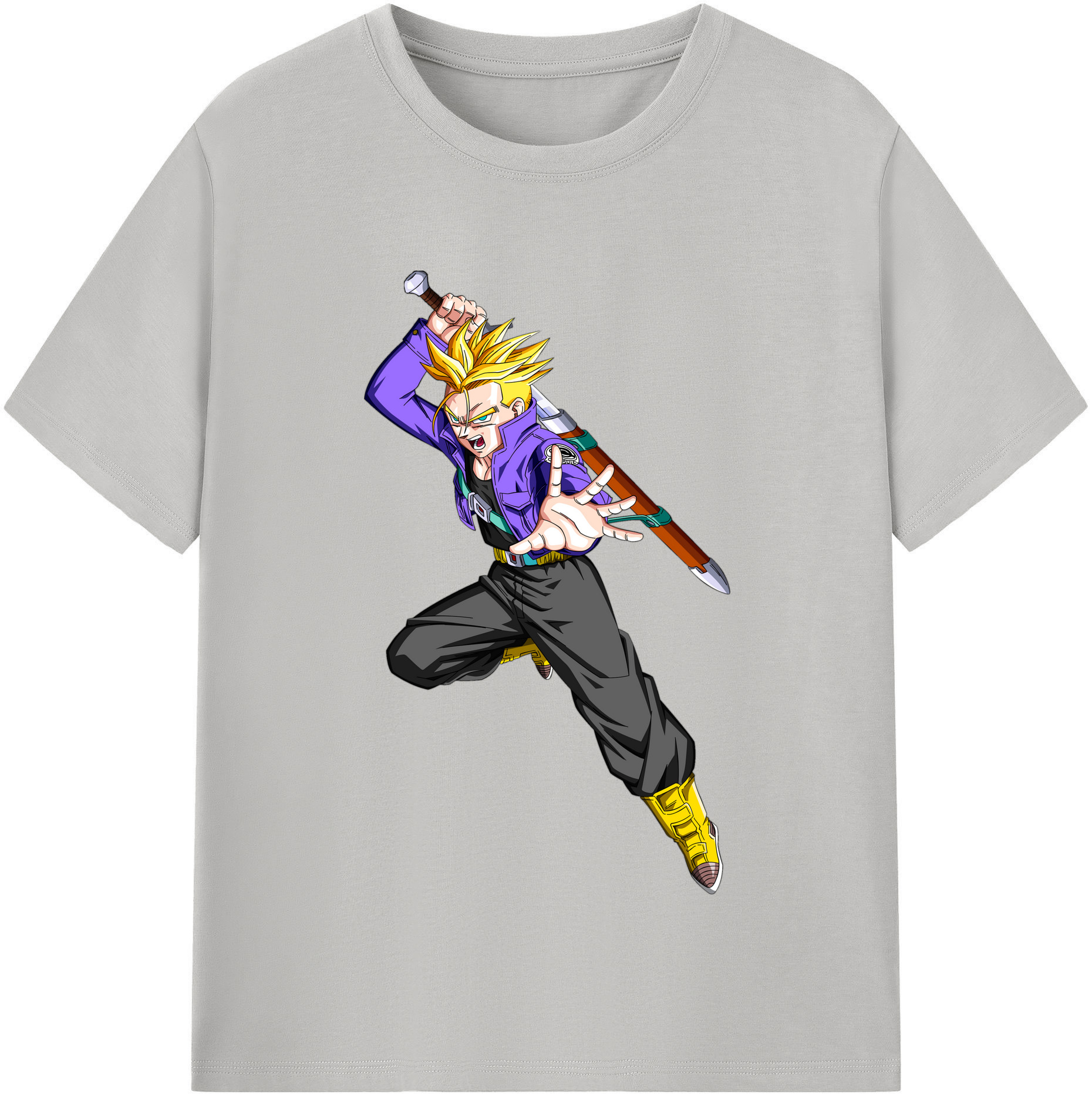 （画像用） ドラゴンボール トランクス（Torankusu）DRAGON BALL Trunks 綿100％半袖Tシャツ（フロントプリント）