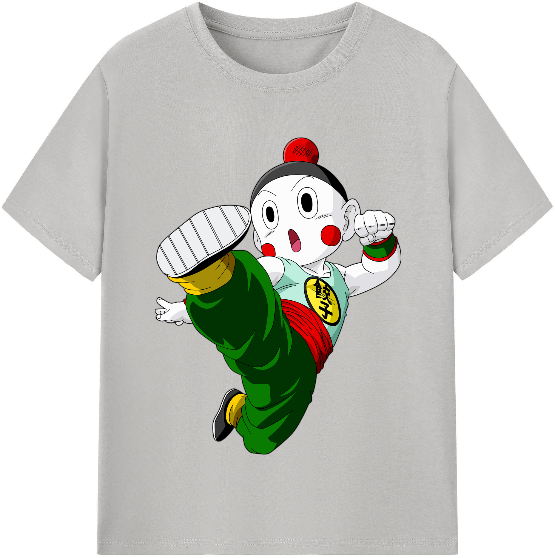（画像用） ドラゴンボール 餃子（チャオズ）DRAGON BALL Chaoz 綿100％半袖Tシャツ（フロントプリント）