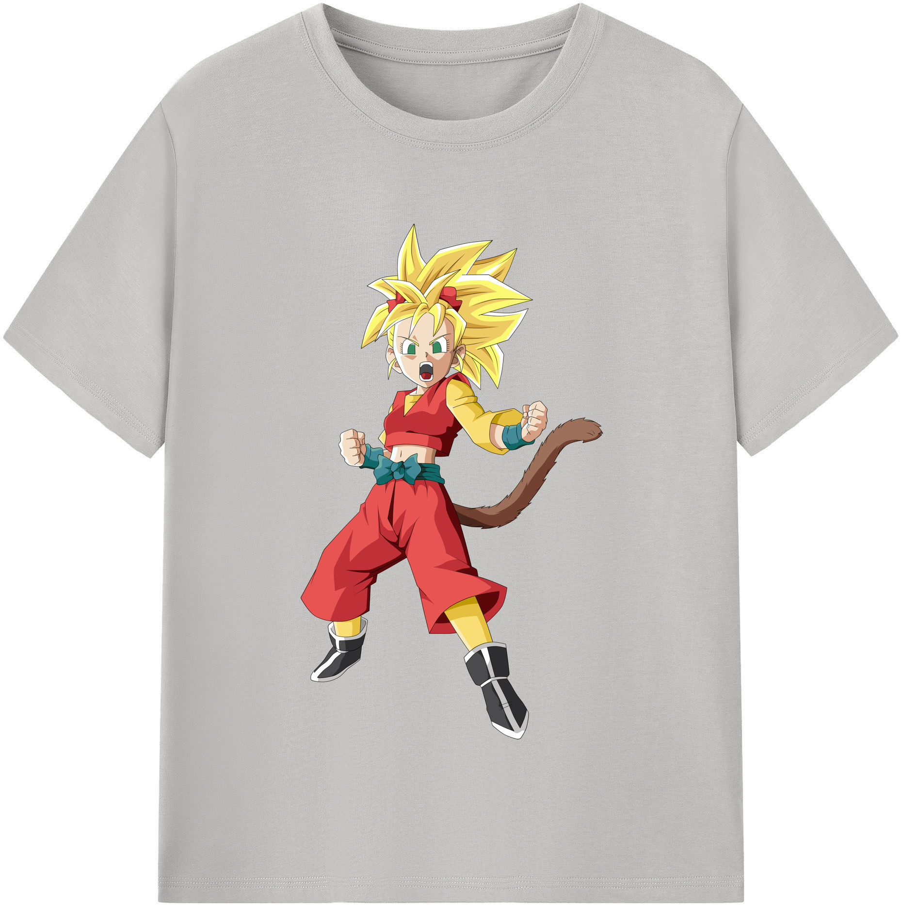 （画像用） ドラゴンボール カリフラ DRAGON BALL Caulifla 綿100％半袖Tシャツ（フロントプリント）