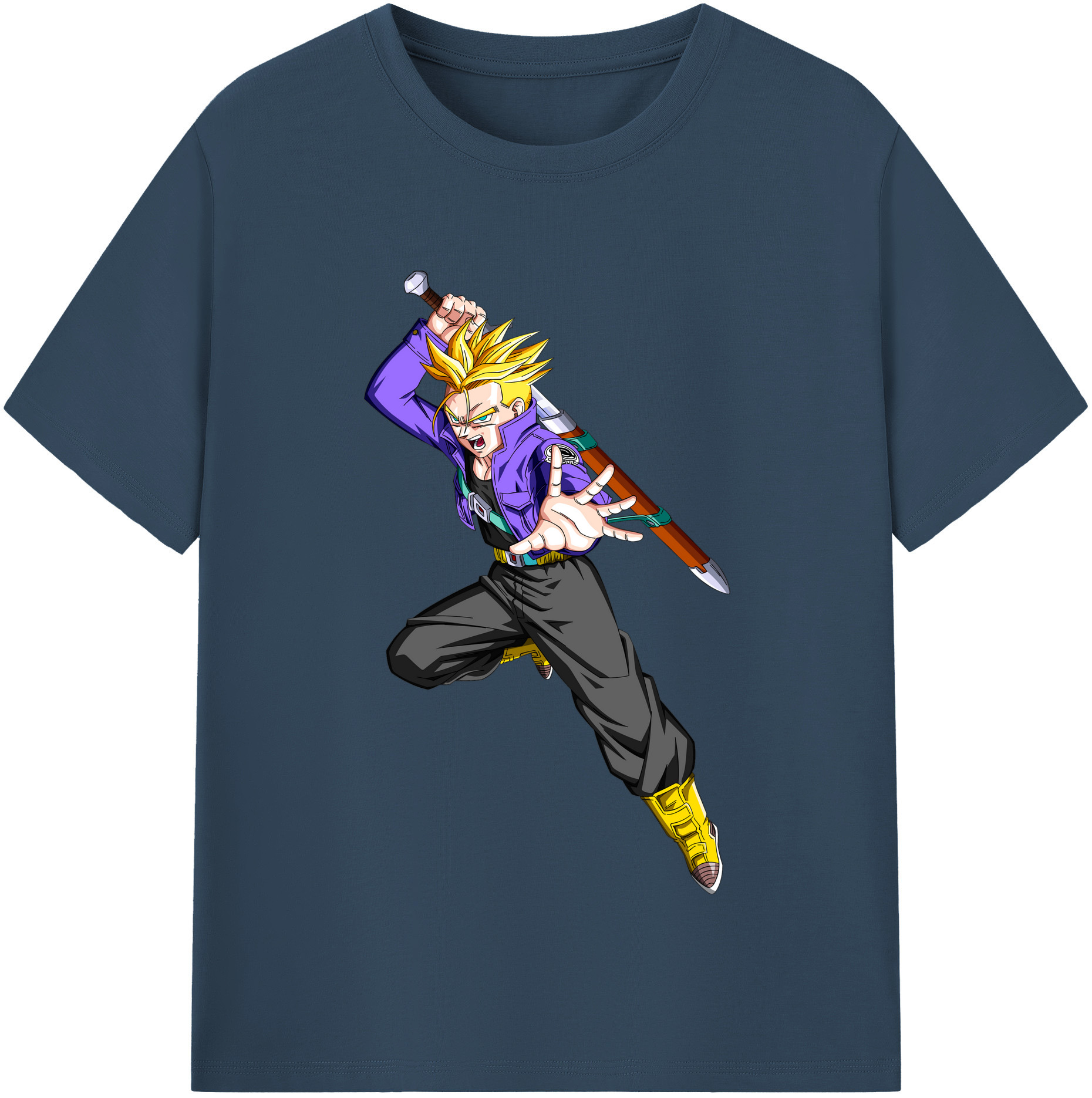 （画像用） ドラゴンボール トランクス（Torankusu）DRAGON BALL Trunks 綿100％半袖Tシャツ（フロントプリント）