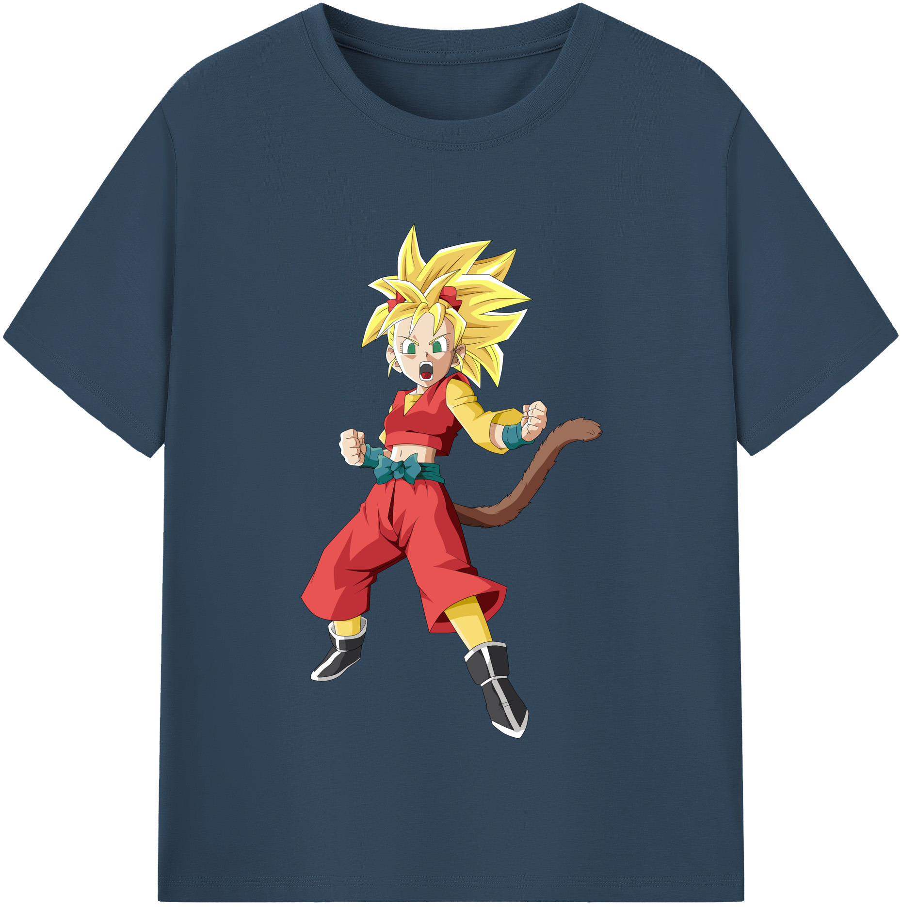 （画像用） ドラゴンボール カリフラ DRAGON BALL Caulifla 綿100％半袖Tシャツ（フロントプリント）