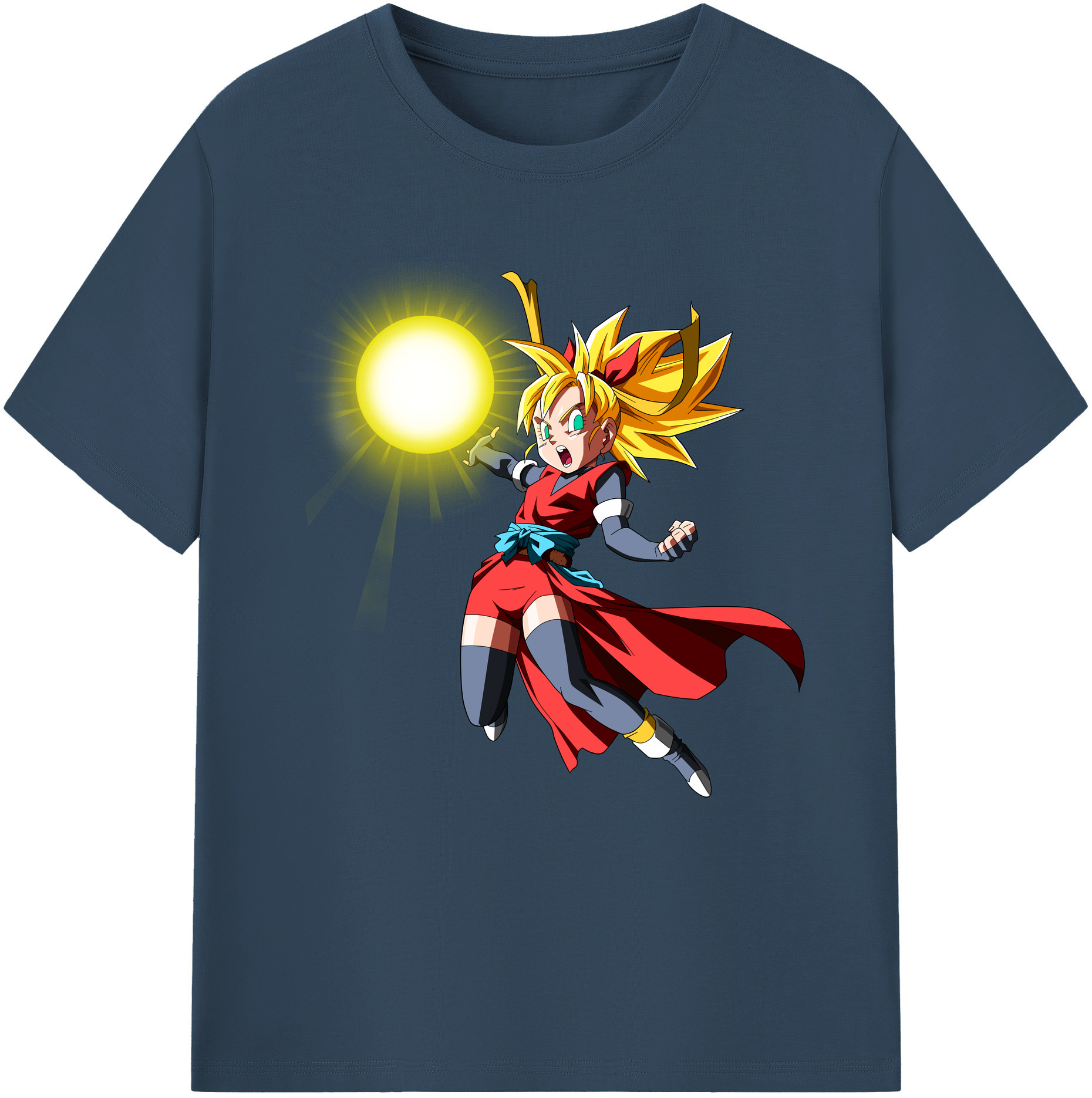 （画像用） ドラゴンボール カリフラ DRAGON BALL Caulifla 綿100％半袖Tシャツ（フロントプリント）