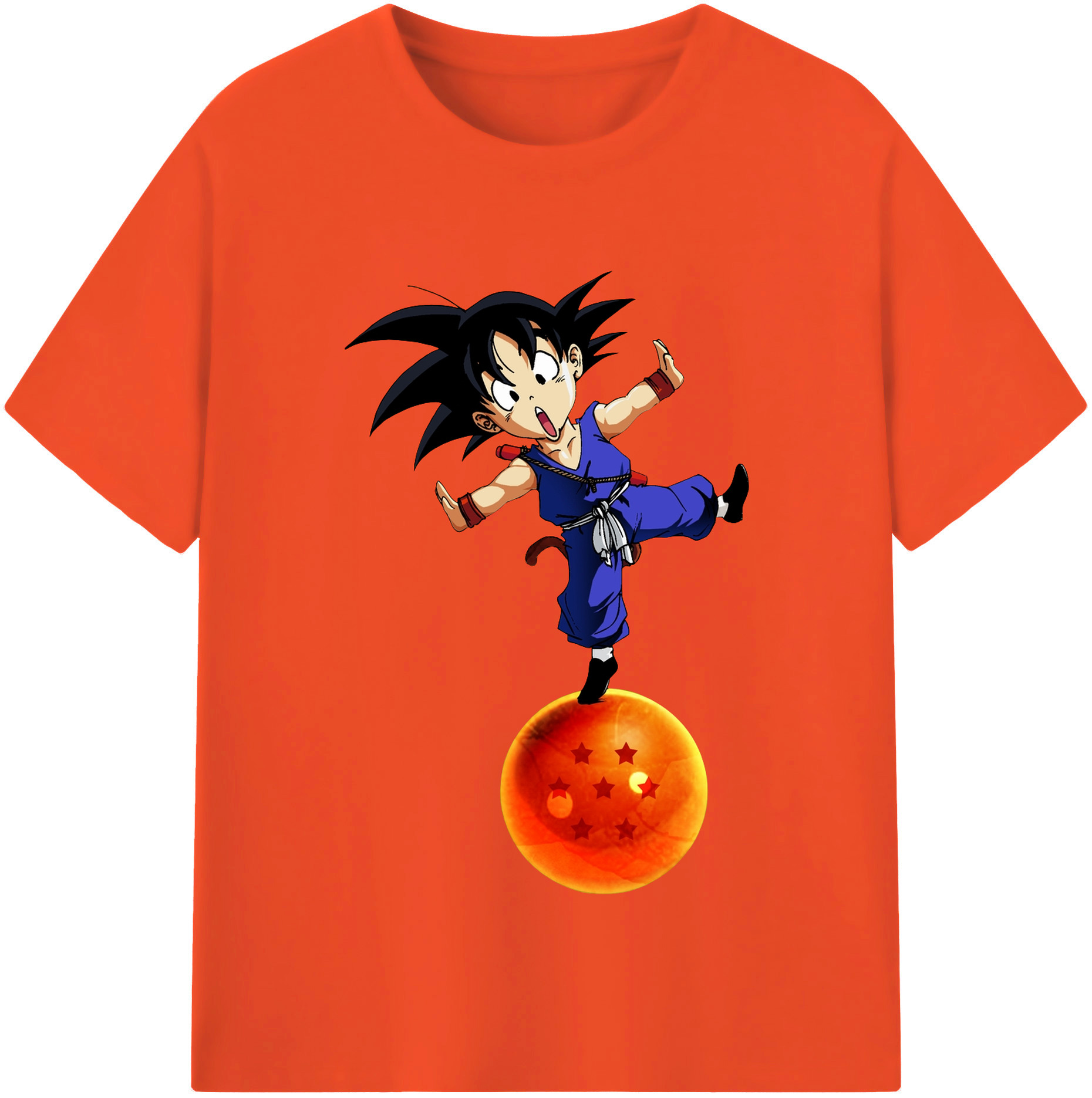 （画像用） ドラゴンボール 孫悟空（そん ごくう）Son Goku カカロット DRAGON BALL Kakarotto 綿100％半袖Tシャツ（フロントプリント）
