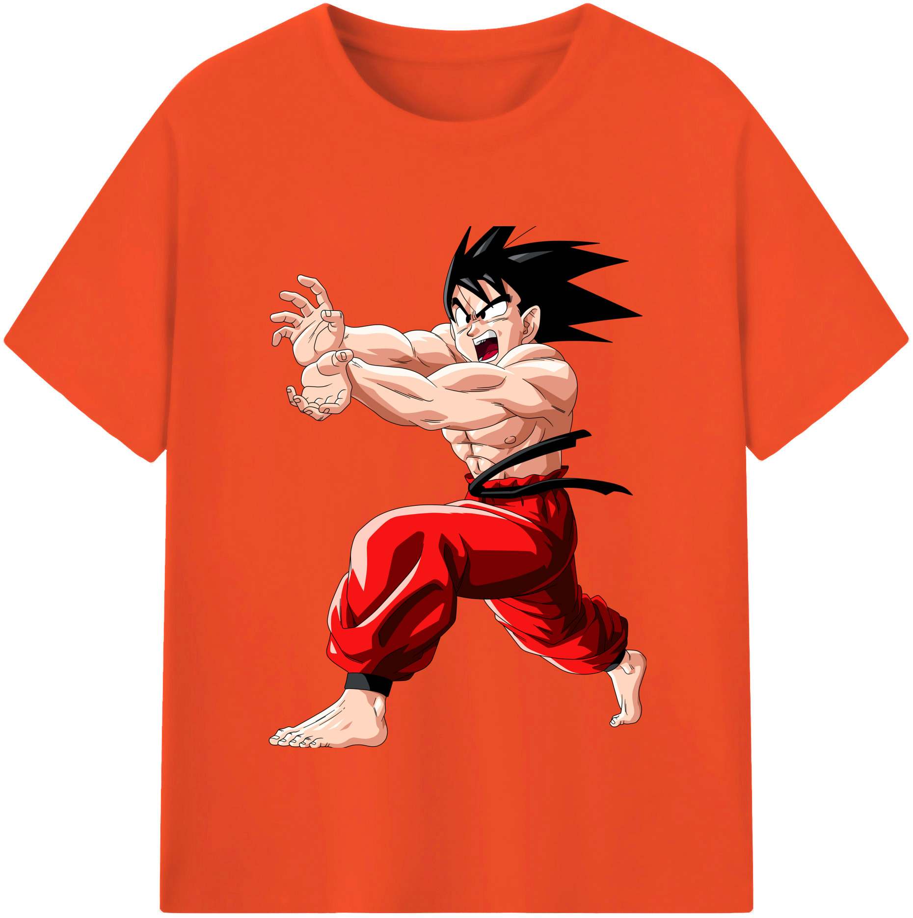 （画像用） ドラゴンボール 孫悟空（そん ごくう）Son Goku カカロット DRAGON BALL Kakarotto 綿100％半袖Tシャツ（フロントプリント）