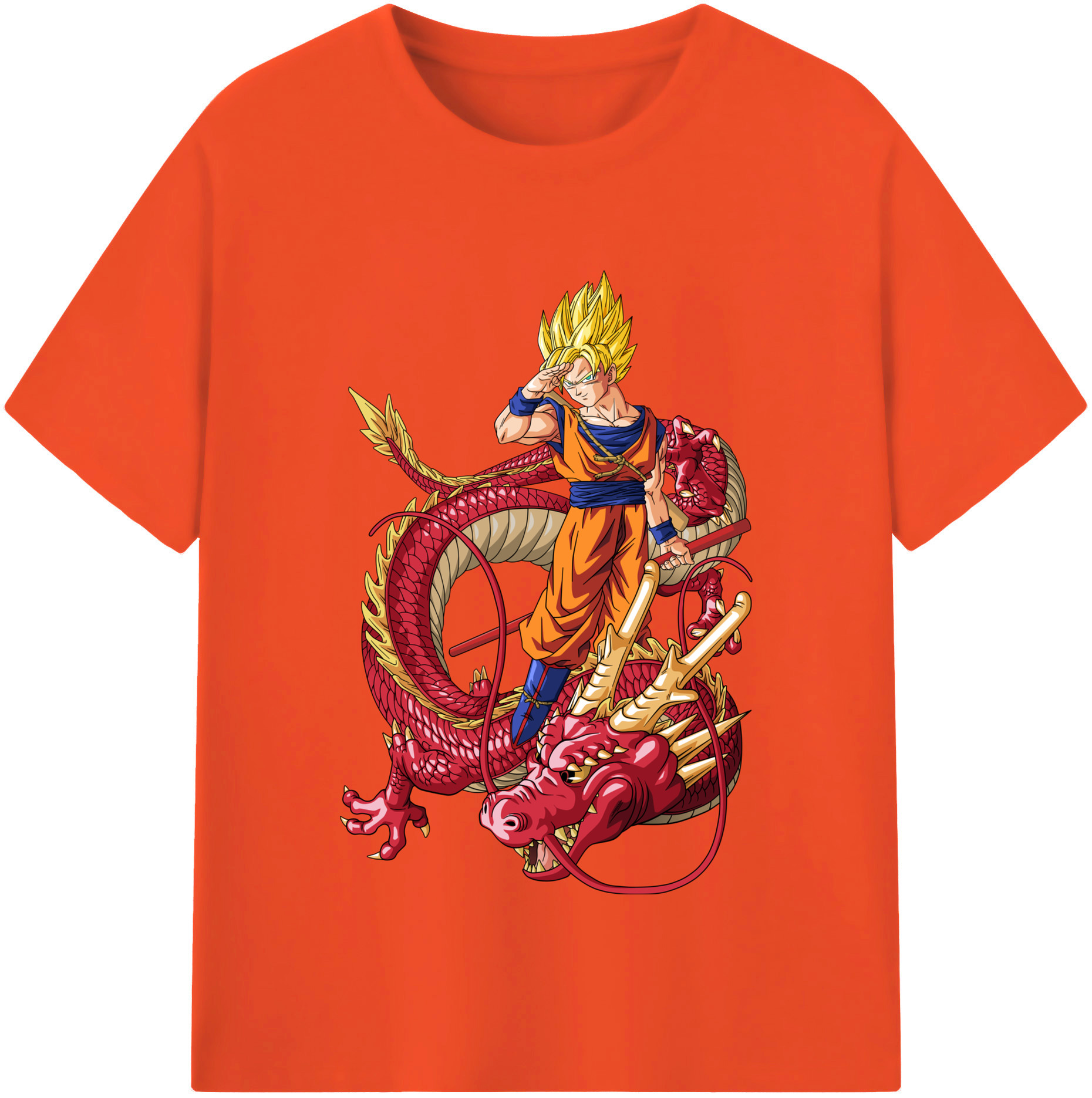 （画像用） ドラゴンボール 孫悟空（そん ごくう）Son Goku カカロット DRAGON BALL Kakarotto 綿100％半袖Tシャツ（フロントプリント）