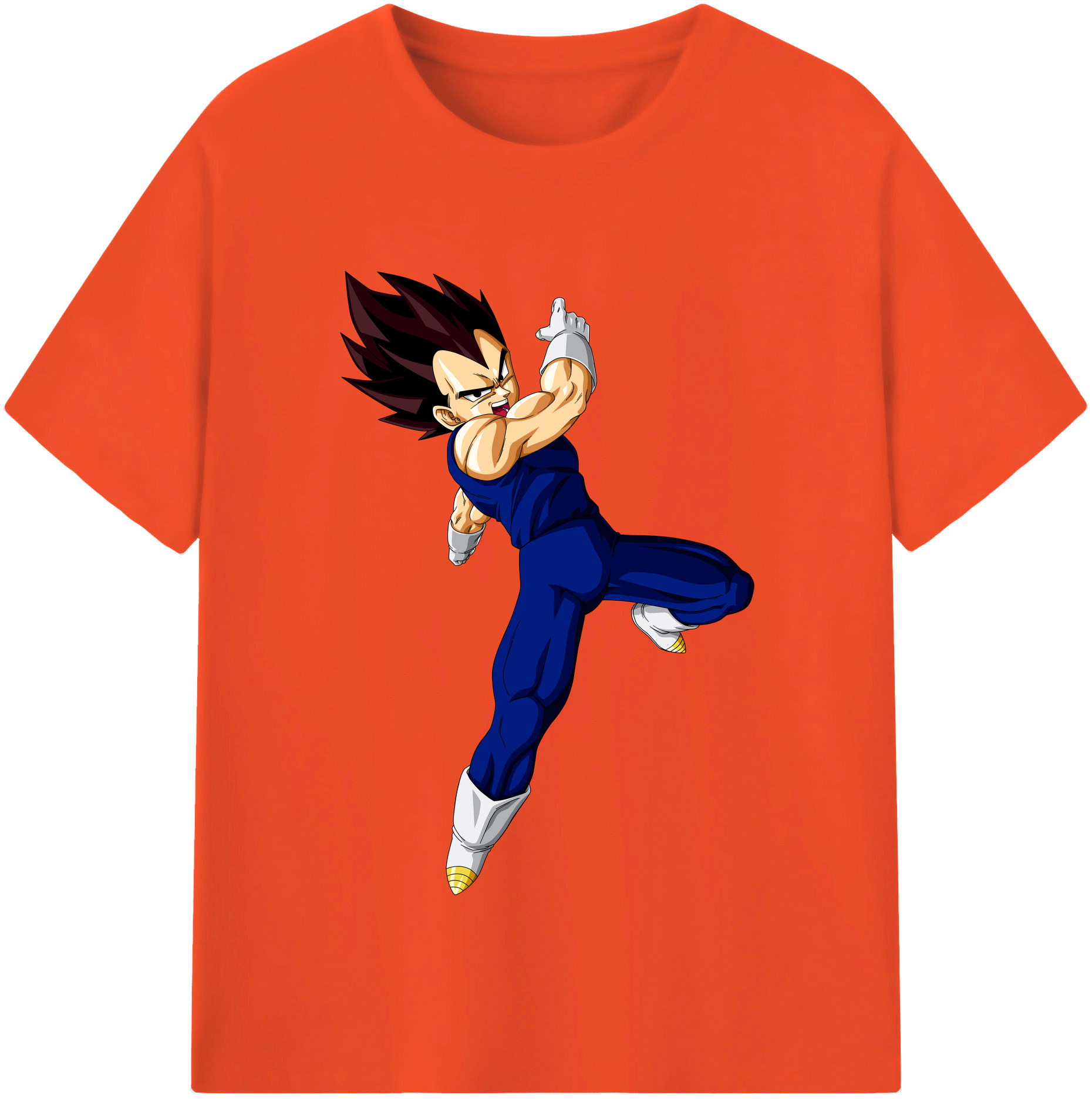 （画像用） ドラゴンボール ベジータ四世（Bejīta Yonsei）DRAGON BALL Vegeta IV 綿100％半袖Tシャツ（フロントプリント）