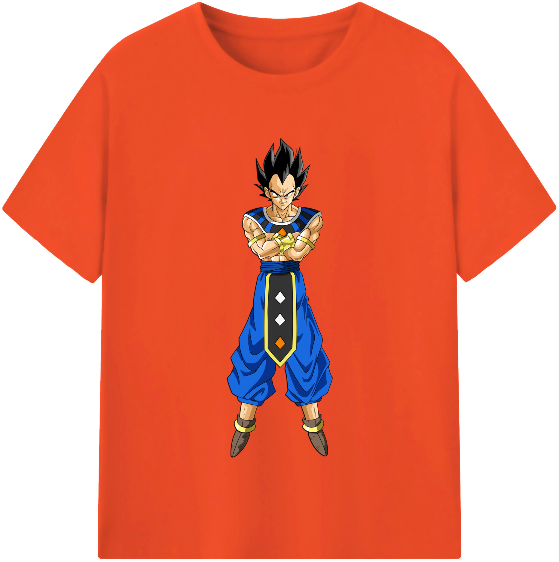 （画像用） ドラゴンボール ベジータ四世（Bejīta Yonsei）DRAGON BALL Vegeta IV 綿100％半袖Tシャツ（フロントプリント）