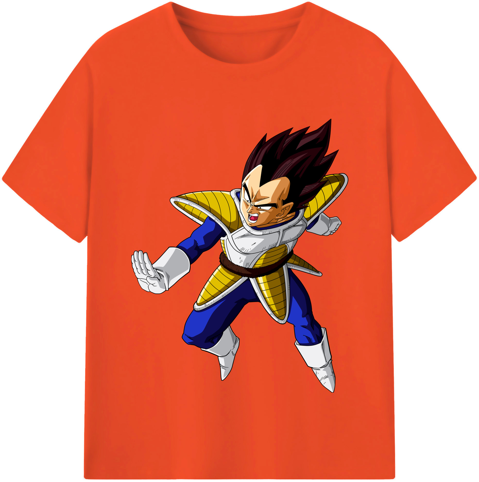 （画像用） ドラゴンボール ベジータ四世（Bejīta Yonsei）DRAGON BALL Vegeta IV 綿100％半袖Tシャツ（フロントプリント）