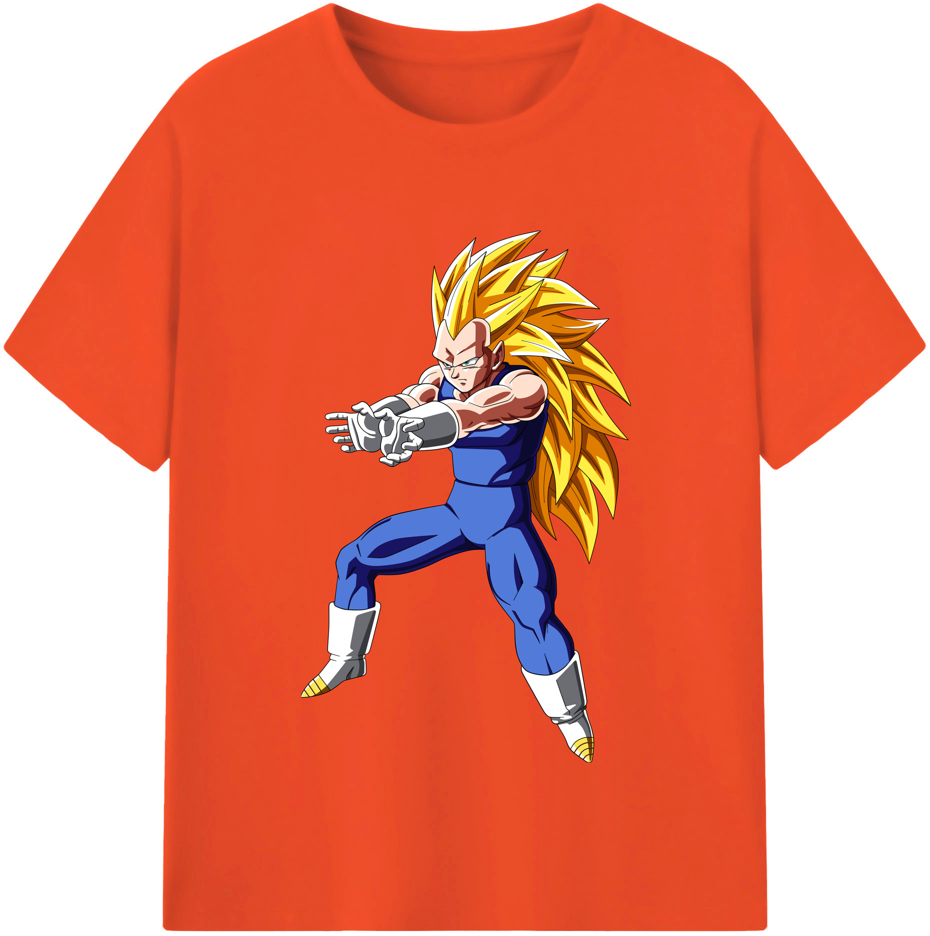 （画像用） ドラゴンボール ベジータ四世（Bejīta Yonsei）DRAGON BALL Vegeta IV 綿100％半袖Tシャツ（フロントプリント）