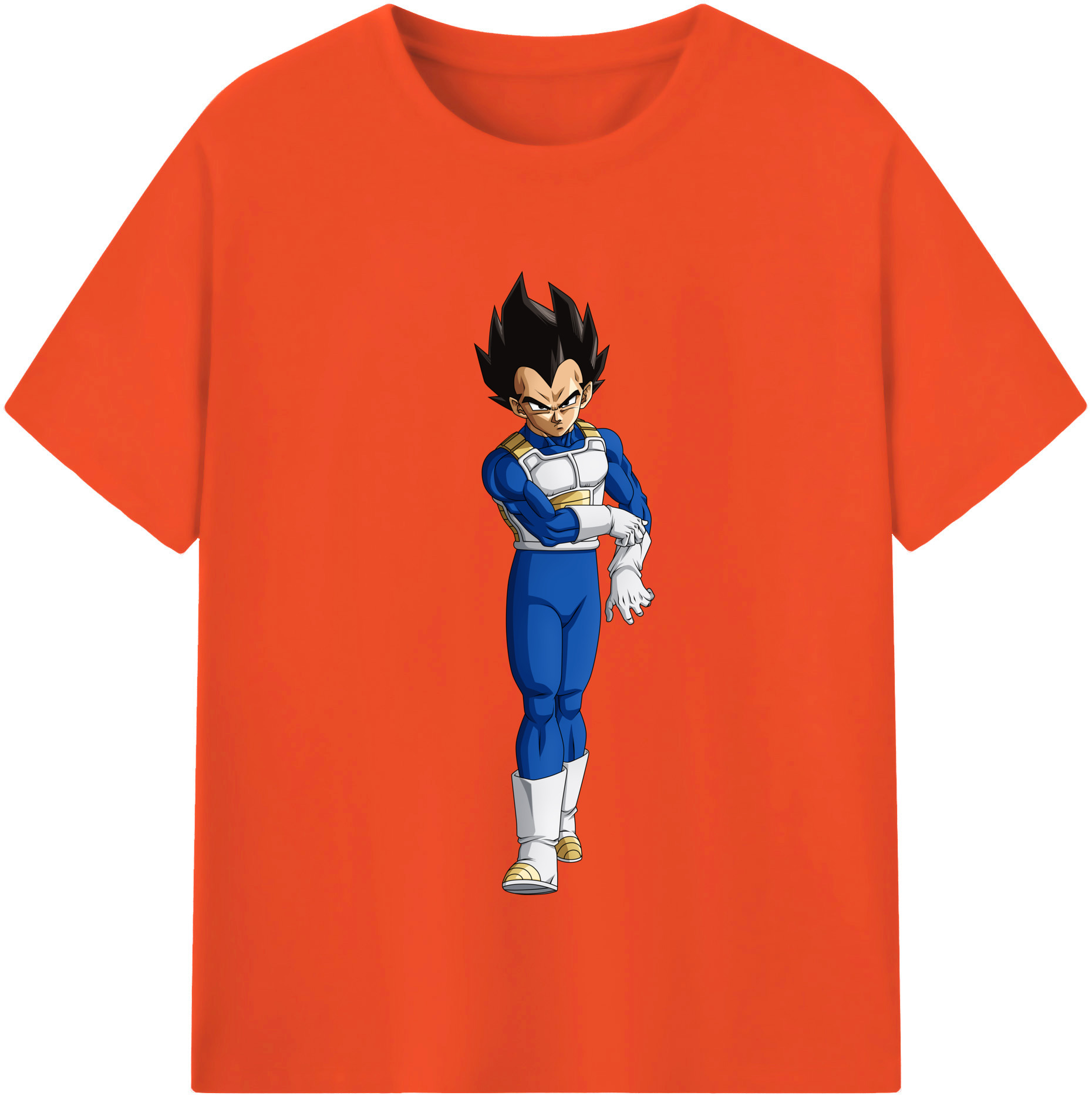 （画像用） ドラゴンボール ベジータ四世（Bejīta Yonsei）DRAGON BALL Vegeta IV 綿100％半袖Tシャツ（フロントプリント）