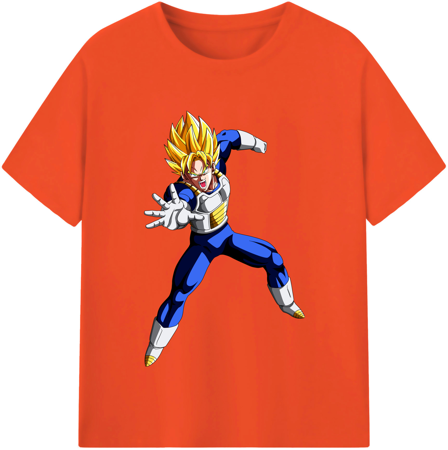 （画像用） ドラゴンボール ベジータ四世（Bejīta Yonsei）DRAGON BALL Vegeta IV 綿100％半袖Tシャツ（フロントプリント）