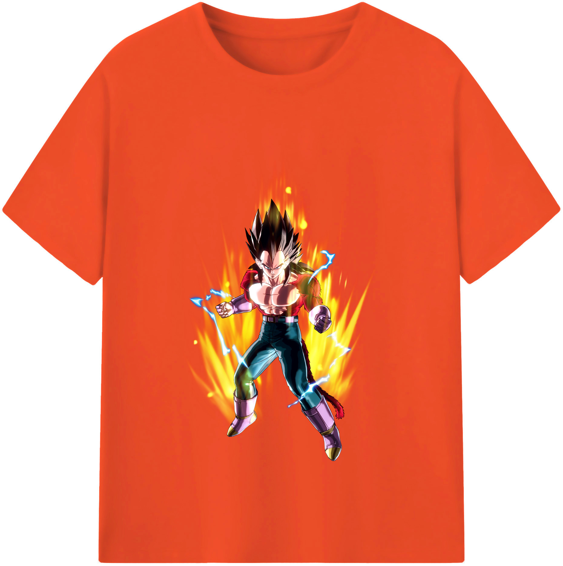 （画像用） ドラゴンボール ベジータ四世（Bejīta Yonsei）DRAGON BALL Vegeta IV 綿100％半袖Tシャツ（フロントプリント）