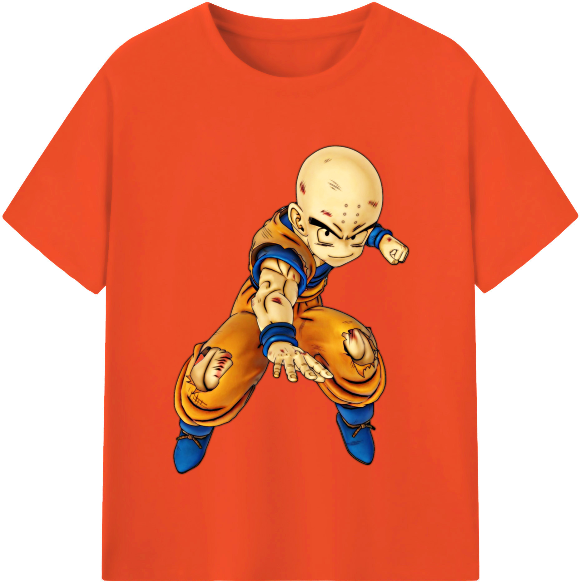 （画像用） ドラゴンボール クリリン DRAGON BALL krillin 綿100％半袖Tシャツ（フロントプリント）