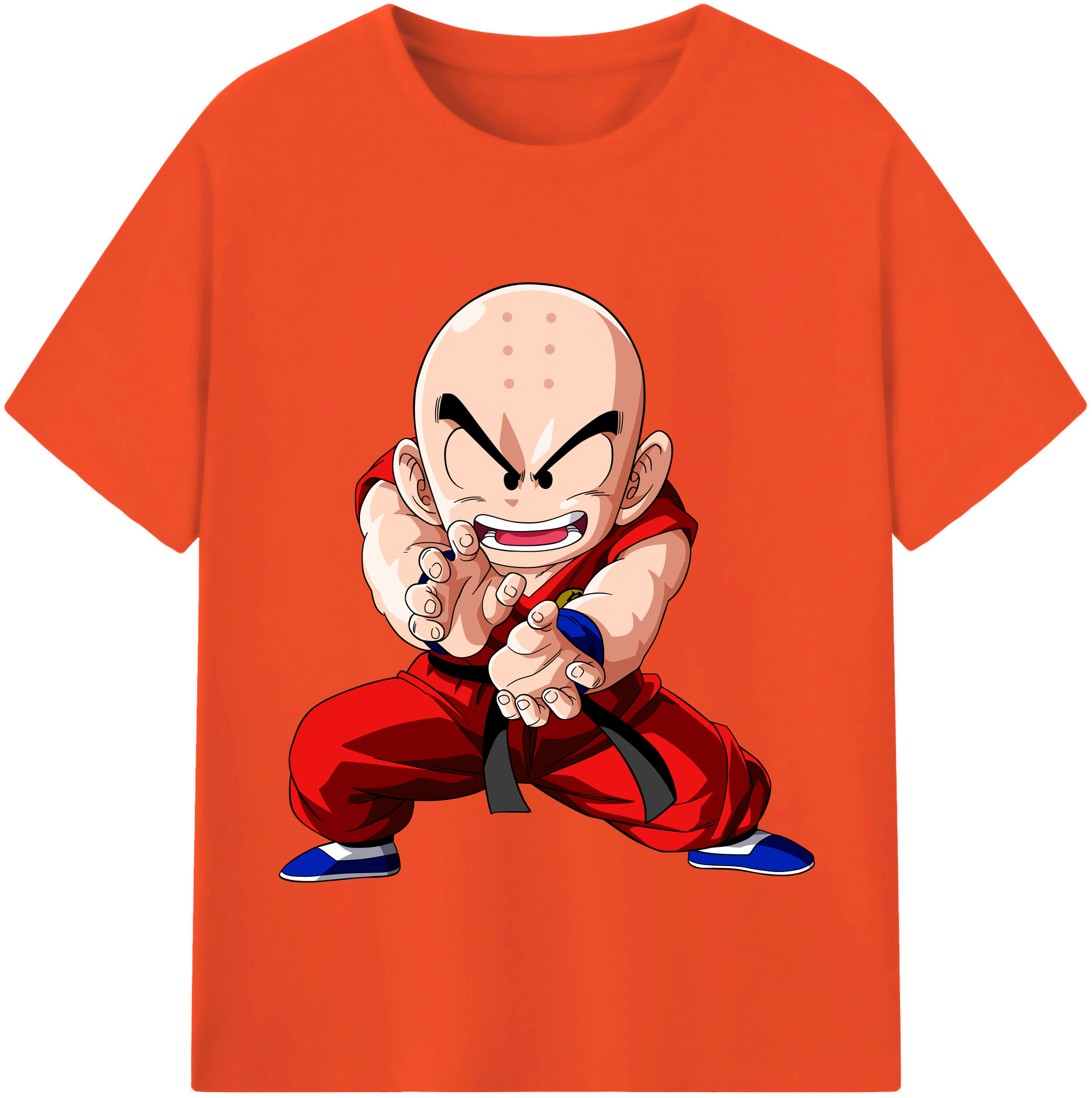 （画像用） ドラゴンボール クリリン DRAGON BALL krillin 綿100％半袖Tシャツ（フロントプリント）