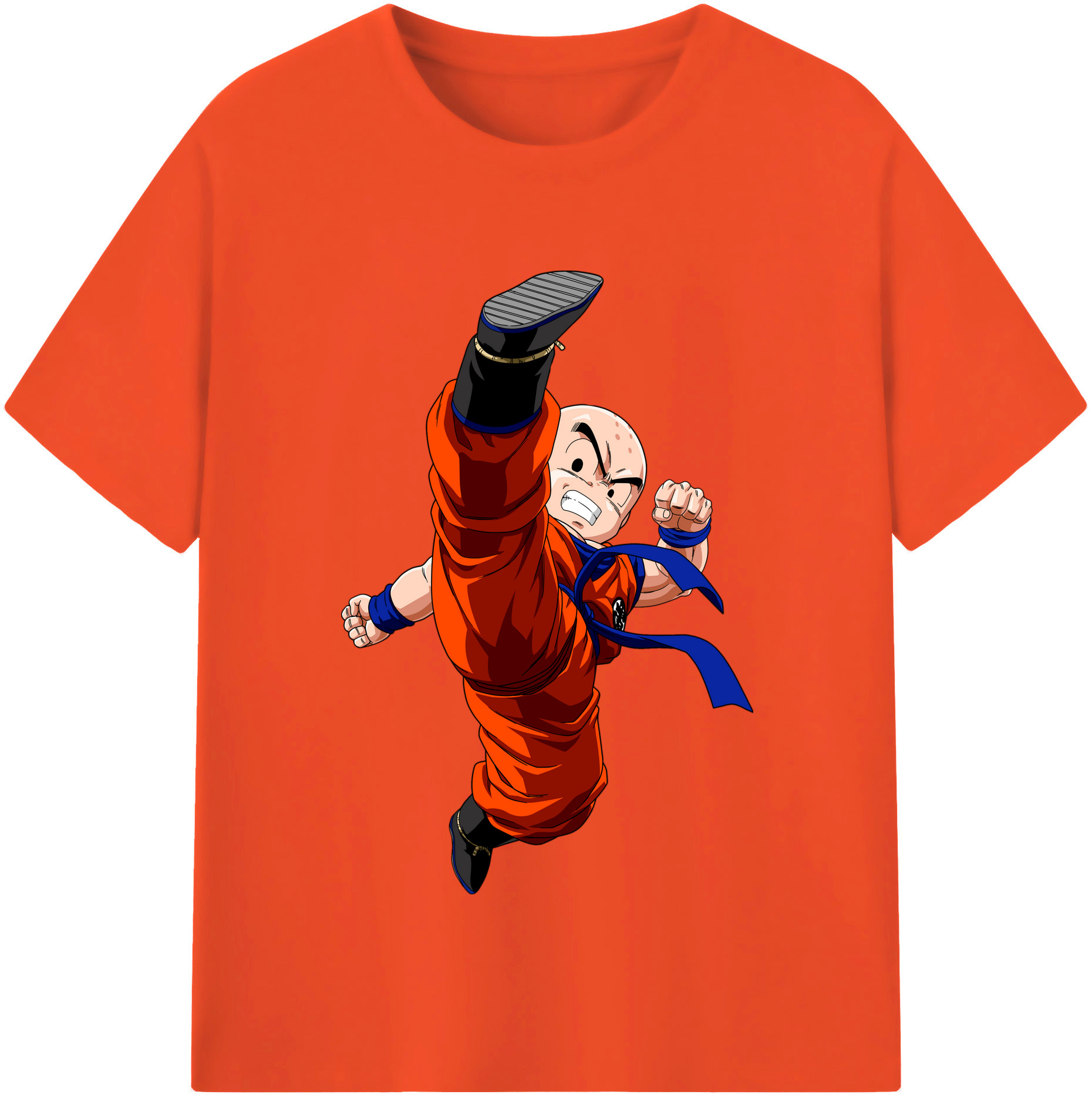 （画像用） ドラゴンボール クリリン DRAGON BALL krillin 綿100％半袖Tシャツ（フロントプリント）