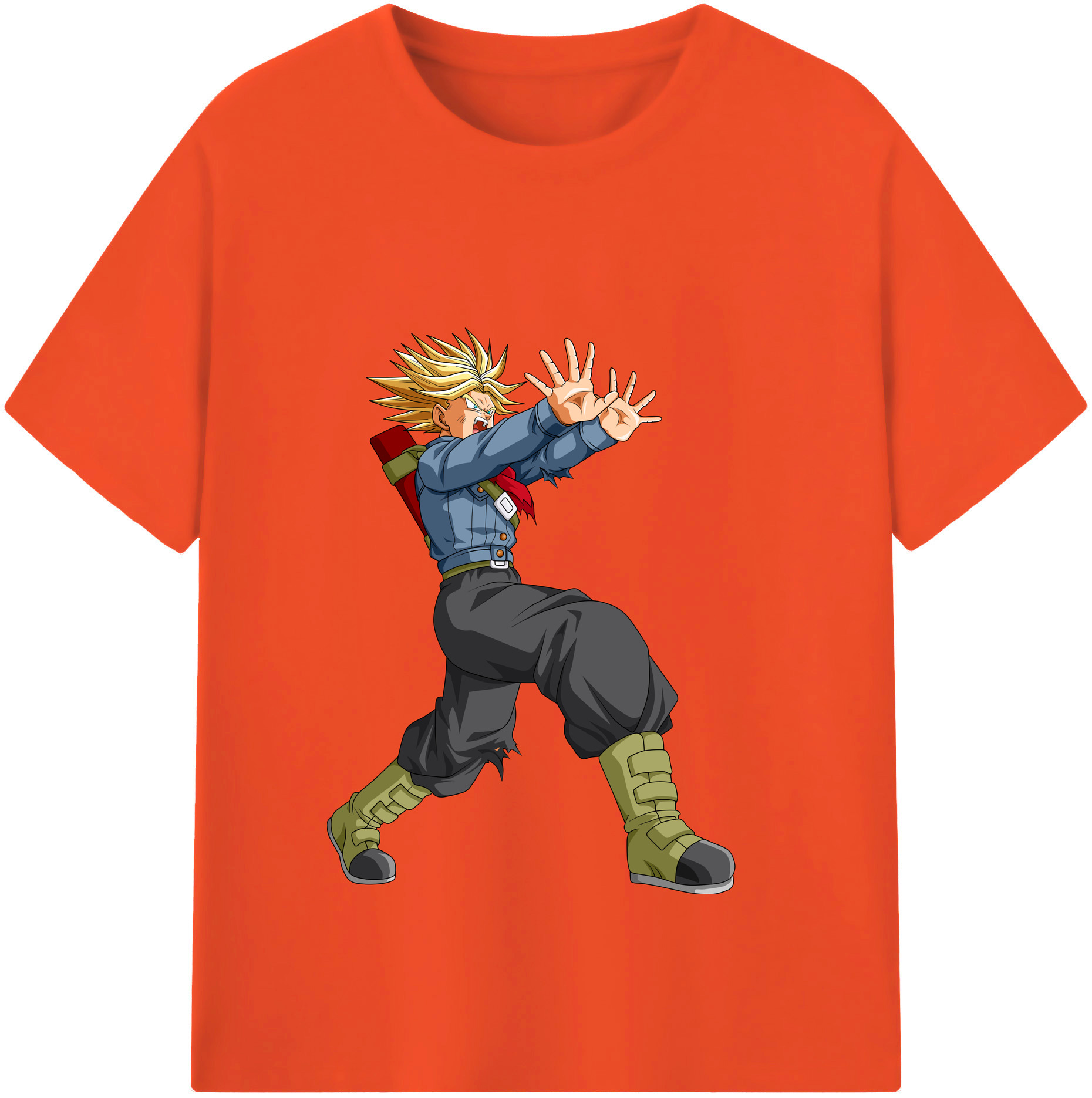 （画像用） ドラゴンボール トランクス（Torankusu）DRAGON BALL Trunks 綿100％半袖Tシャツ（フロントプリント）