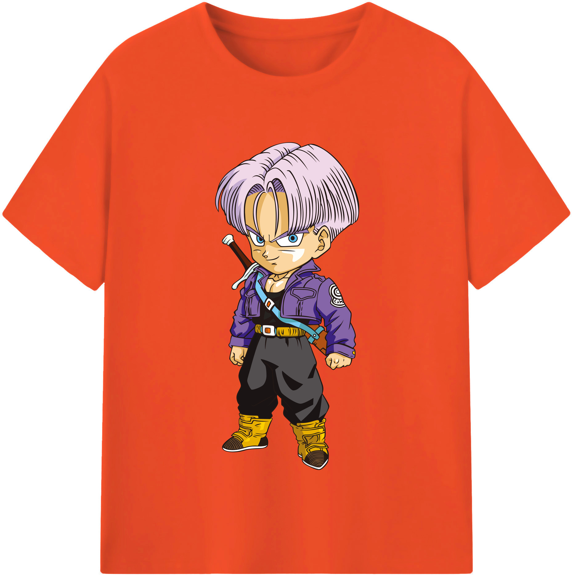 （画像用） ドラゴンボール トランクス（Torankusu）DRAGON BALL Trunks 綿100％半袖Tシャツ（フロントプリント）