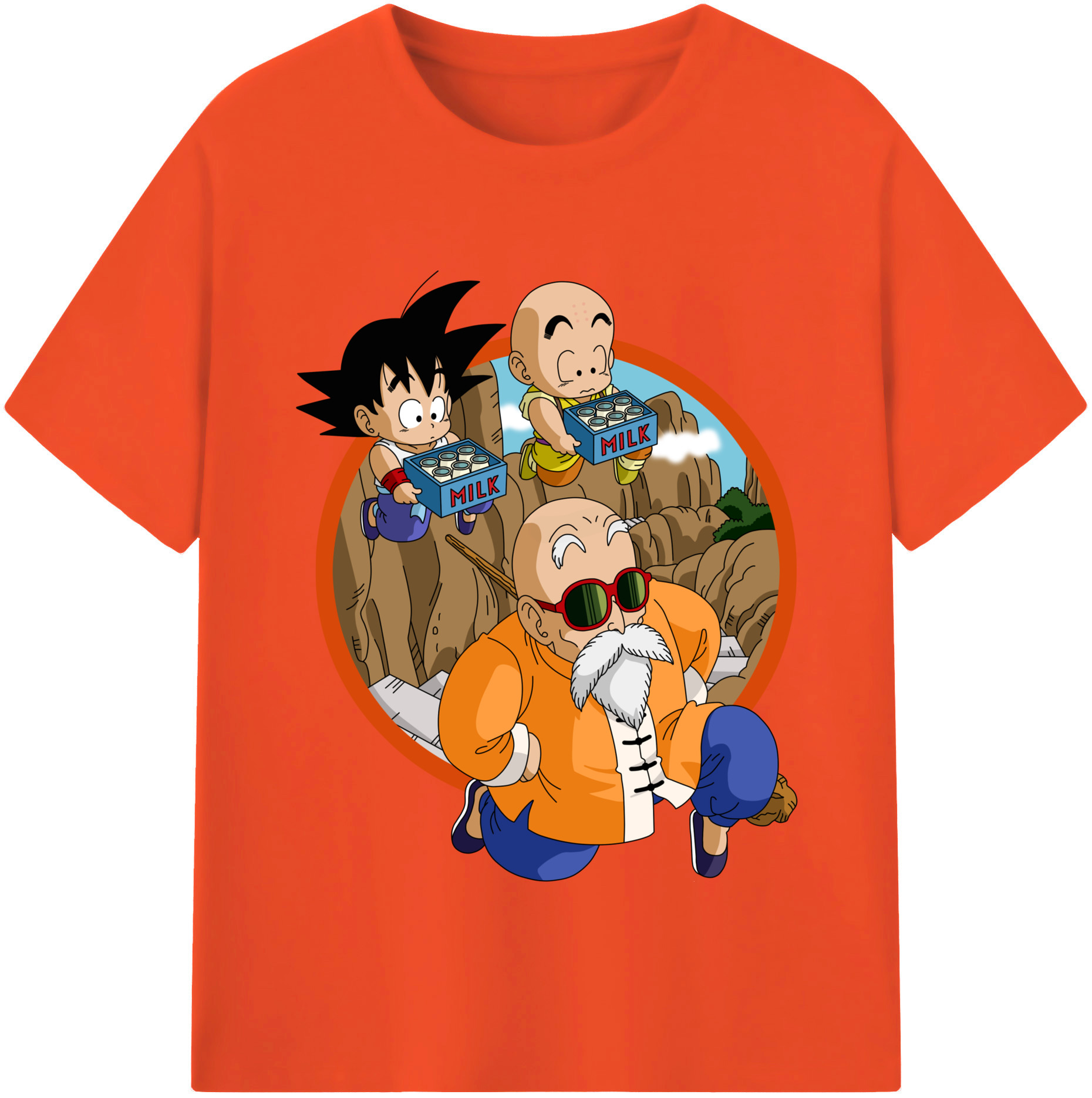 （画像用） ドラゴンボール 亀仙人（かめせんにん） DRAGON BALL Master Roshi Kame Sennin 綿100％半袖Tシャツ（フロントプリント）