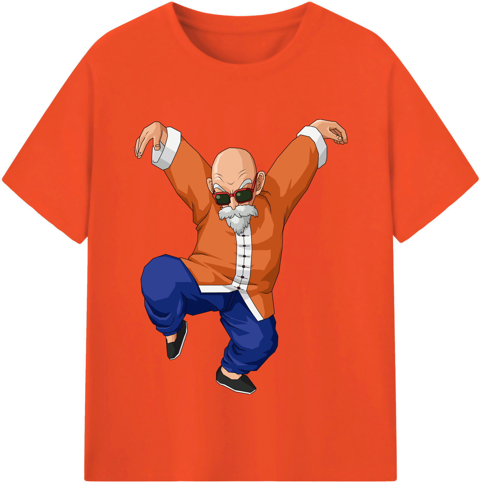 （画像用） ドラゴンボール 亀仙人（かめせんにん） DRAGON BALL Master Roshi Kame Sennin 綿100％半袖Tシャツ（フロントプリント）