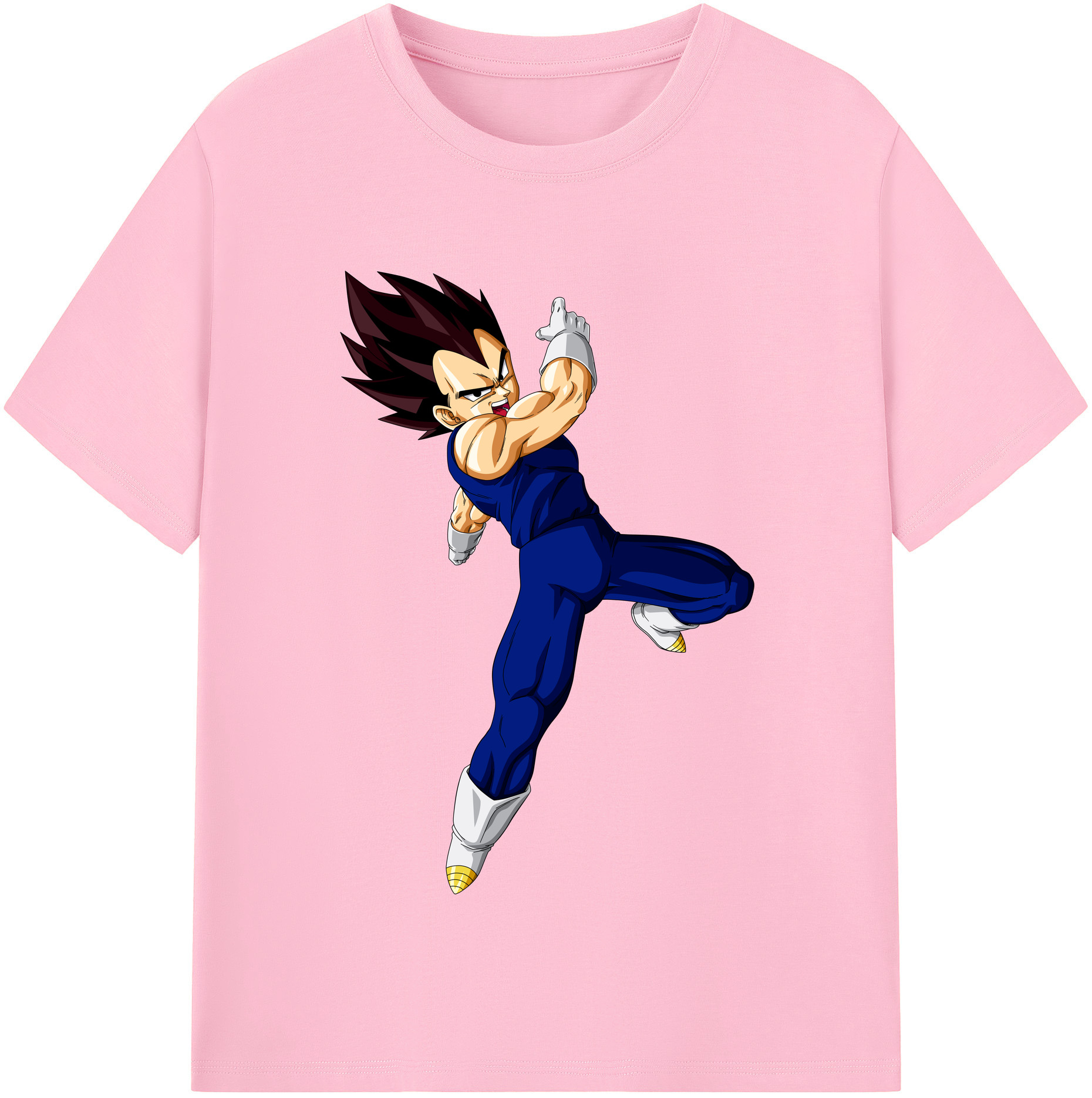 （画像用） ドラゴンボール ベジータ四世（Bejīta Yonsei）DRAGON BALL Vegeta IV 綿100％半袖Tシャツ（フロントプリント）