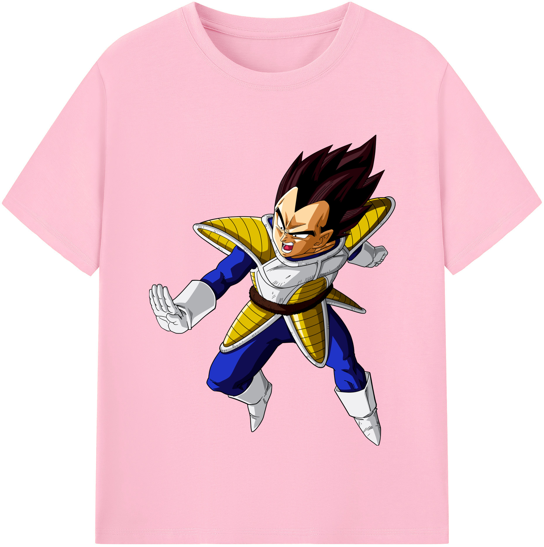（画像用） ドラゴンボール ベジータ四世（Bejīta Yonsei）DRAGON BALL Vegeta IV 綿100％半袖Tシャツ（フロントプリント）