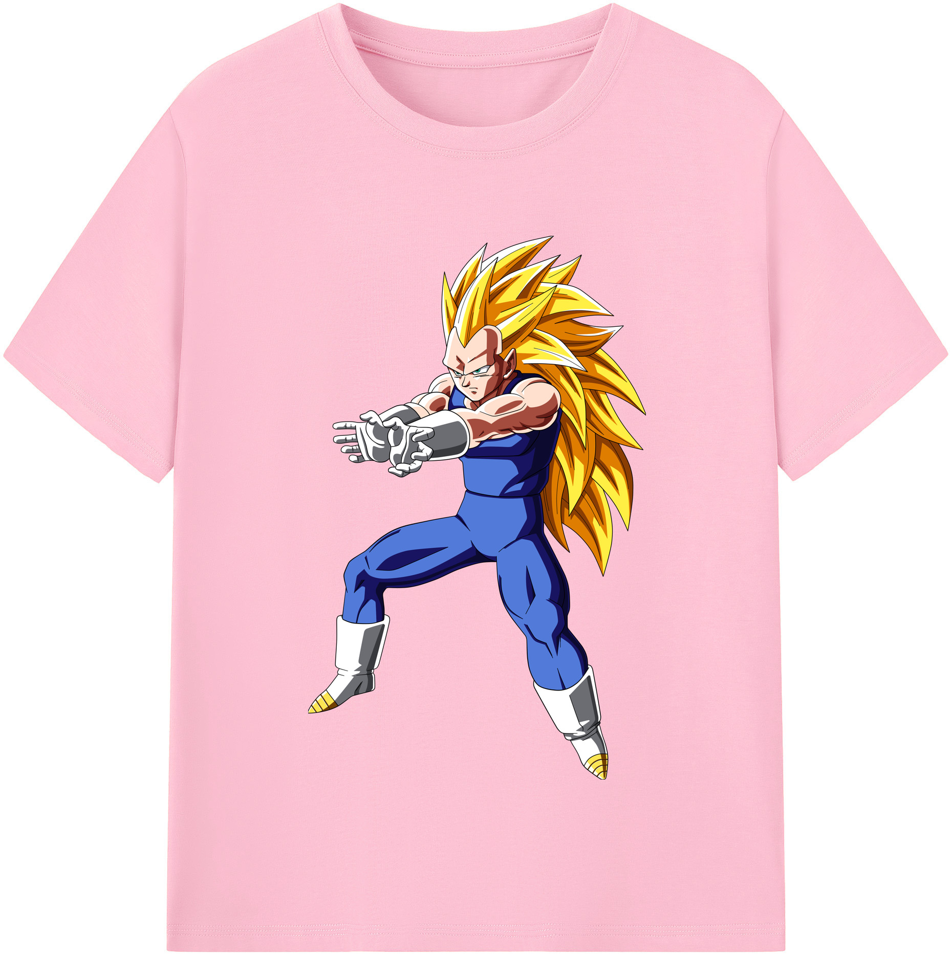 （画像用） ドラゴンボール ベジータ四世（Bejīta Yonsei）DRAGON BALL Vegeta IV 綿100％半袖Tシャツ（フロントプリント）