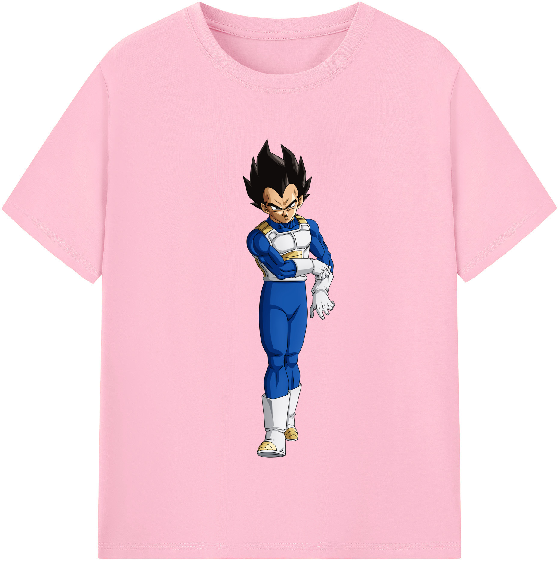 （画像用） ドラゴンボール ベジータ四世（Bejīta Yonsei）DRAGON BALL Vegeta IV 綿100％半袖Tシャツ（フロントプリント）