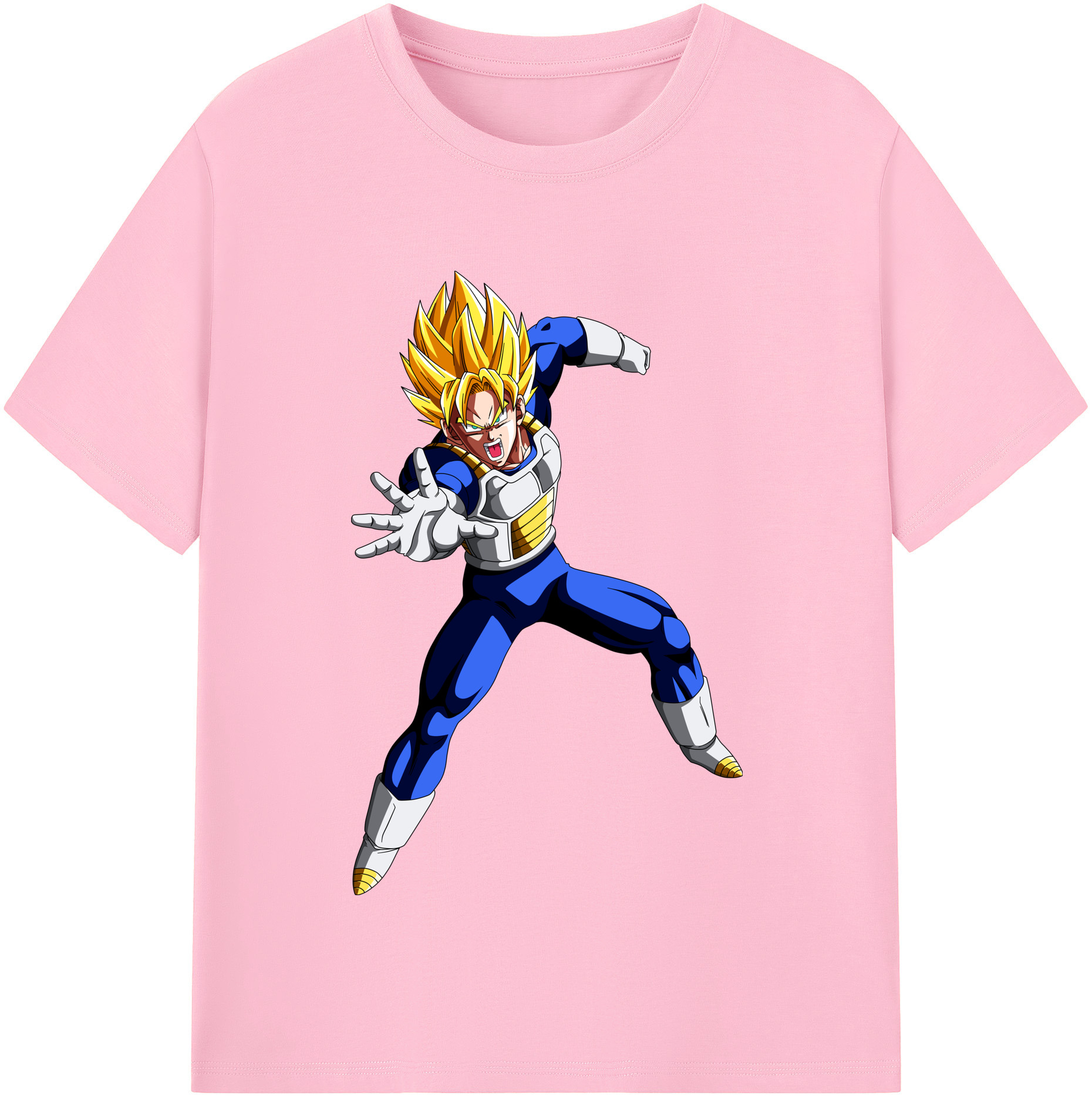 （画像用） ドラゴンボール ベジータ四世（Bejīta Yonsei）DRAGON BALL Vegeta IV 綿100％半袖Tシャツ（フロントプリント）