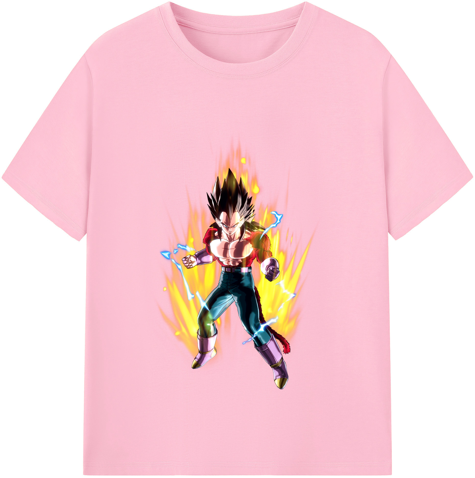 （画像用） ドラゴンボール ベジータ四世（Bejīta Yonsei）DRAGON BALL Vegeta IV 綿100％半袖Tシャツ（フロントプリント）