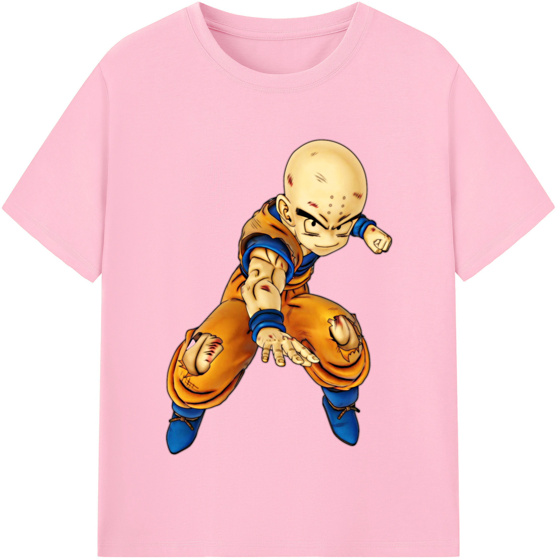 （画像用） ドラゴンボール クリリン DRAGON BALL krillin 綿100％半袖Tシャツ（フロントプリント）