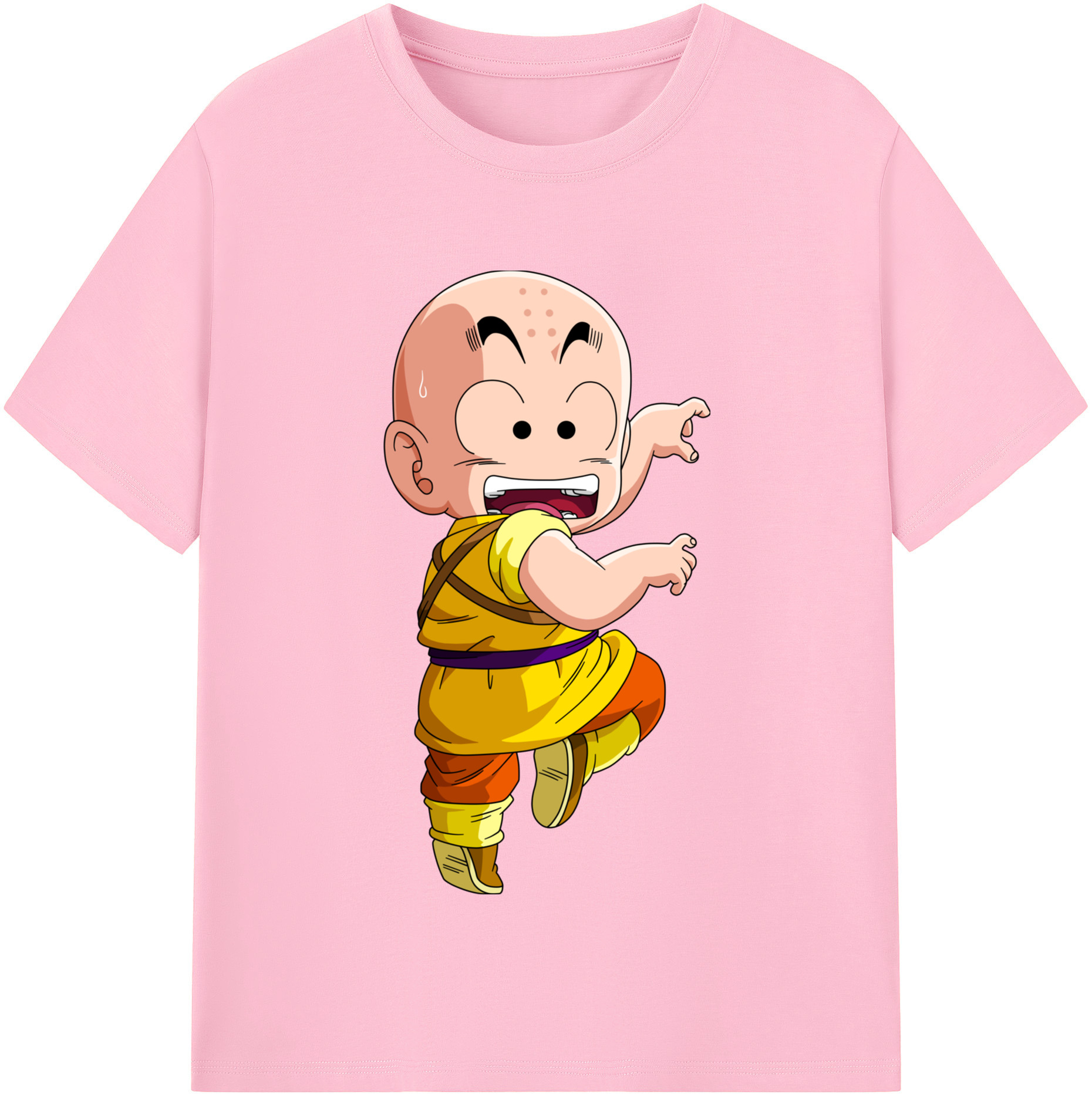 （画像用） ドラゴンボール クリリン DRAGON BALL krillin 綿100％半袖Tシャツ（フロントプリント）