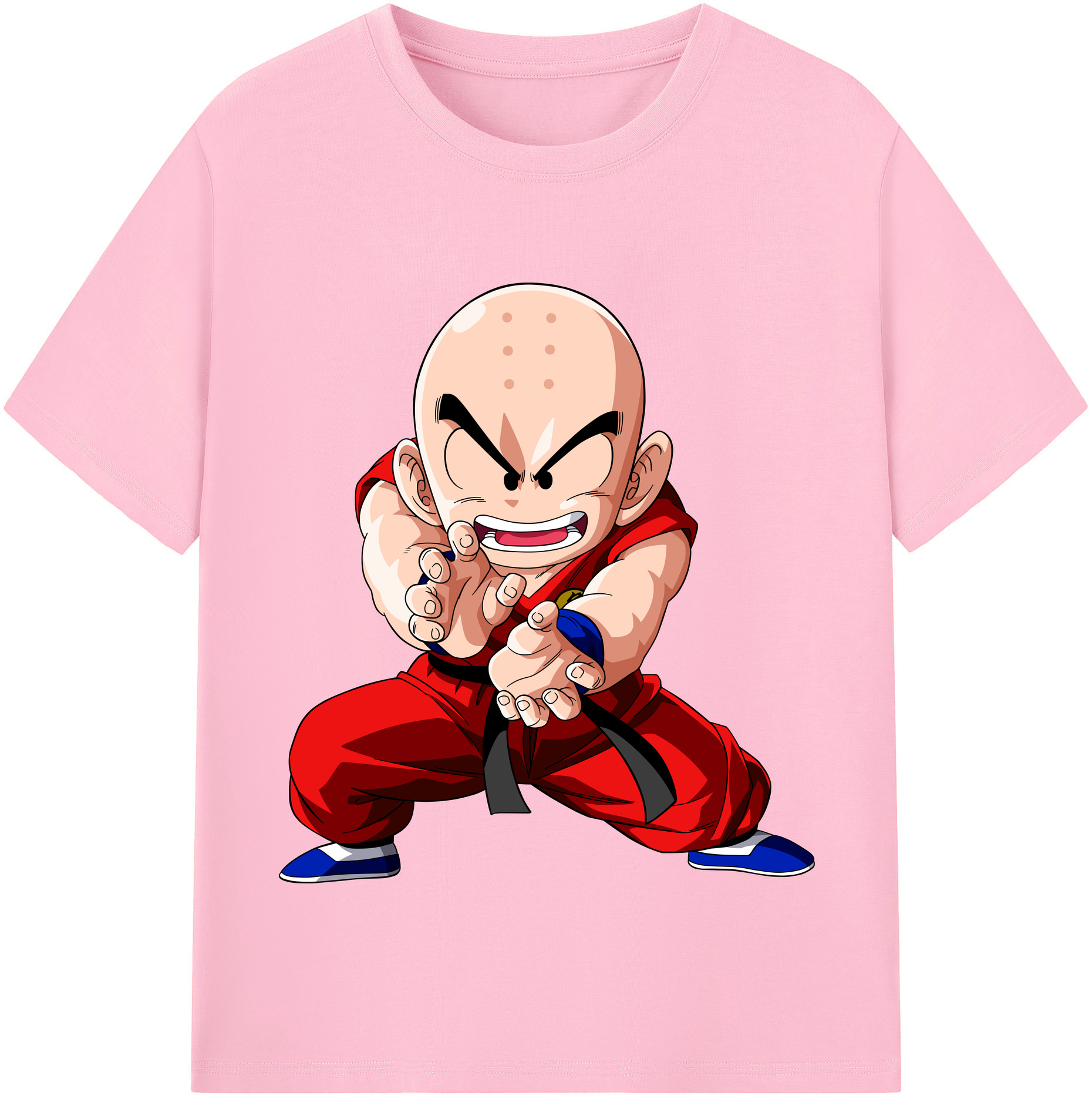 （画像用） ドラゴンボール クリリン DRAGON BALL krillin 綿100％半袖Tシャツ（フロントプリント）