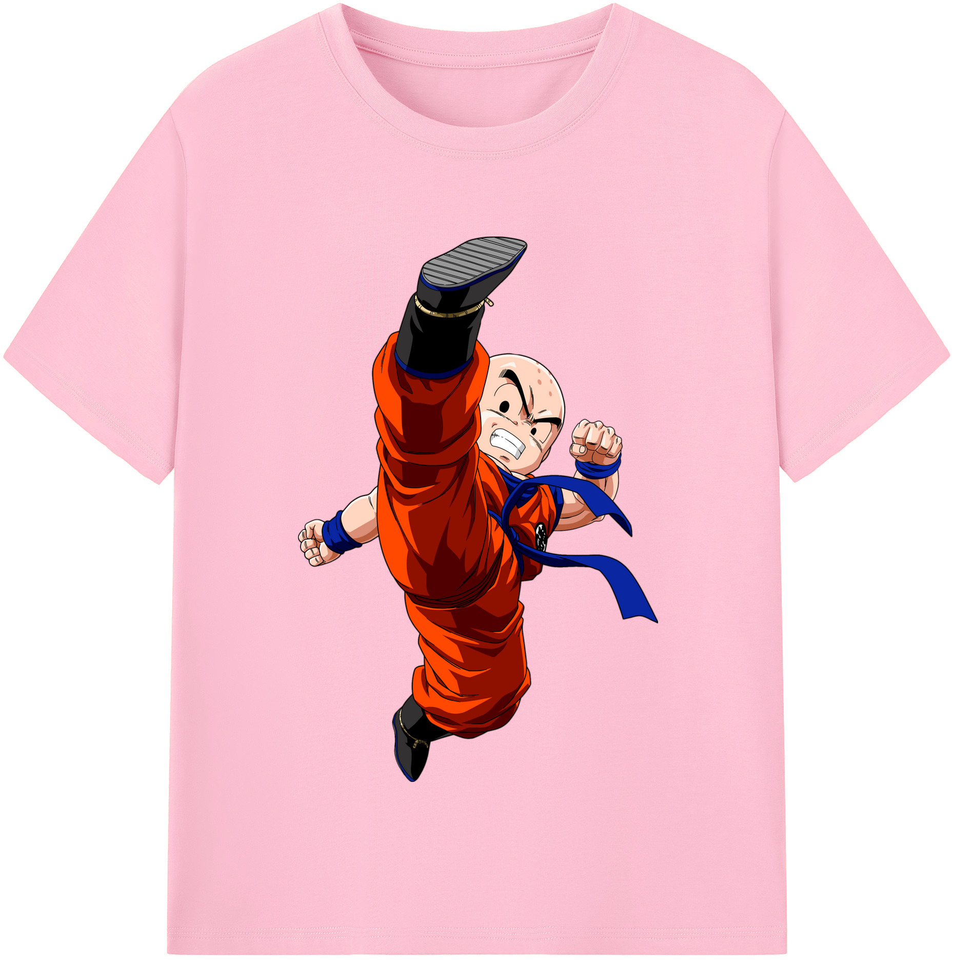 （画像用） ドラゴンボール クリリン DRAGON BALL krillin 綿100％半袖Tシャツ（フロントプリント）