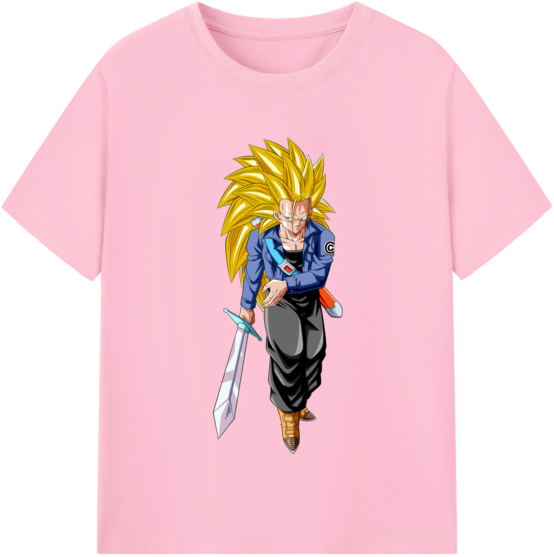 （画像用） ドラゴンボール トランクス（Torankusu）DRAGON BALL Trunks 綿100％半袖Tシャツ（フロントプリント）