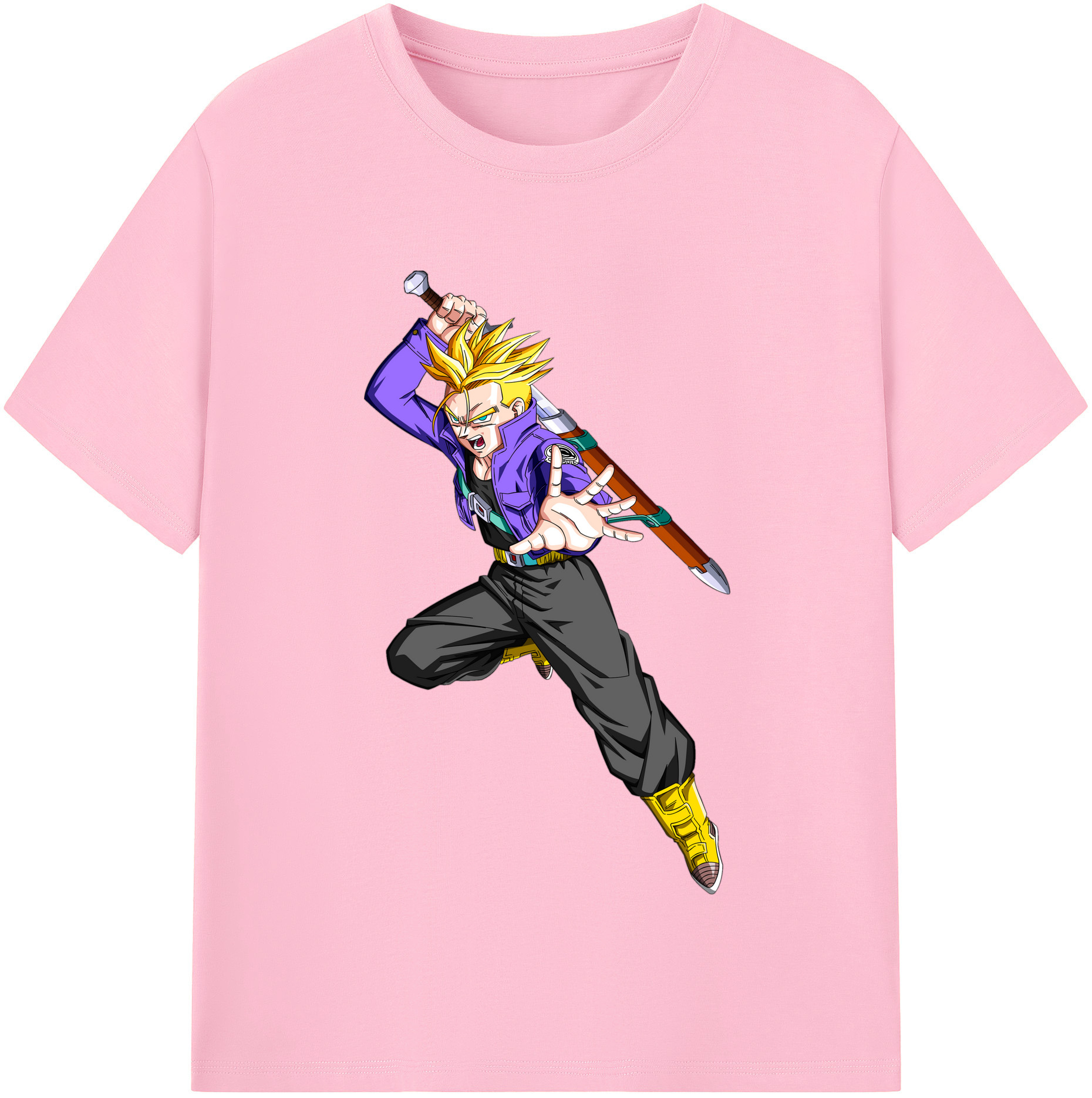 （画像用） ドラゴンボール トランクス（Torankusu）DRAGON BALL Trunks 綿100％半袖Tシャツ（フロントプリント）