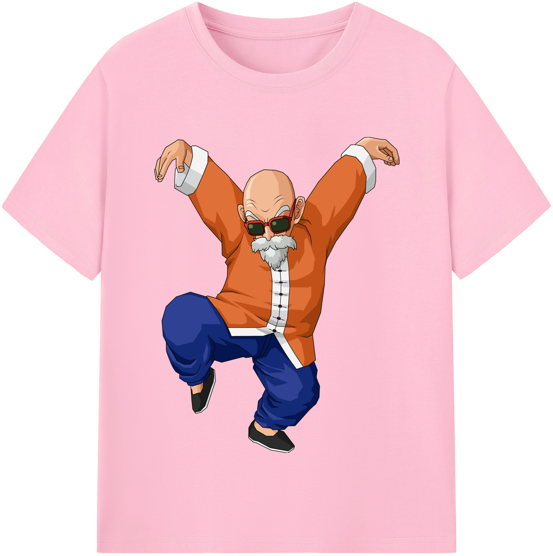 （画像用） ドラゴンボール 亀仙人（かめせんにん） DRAGON BALL Master Roshi Kame Sennin 綿100％半袖Tシャツ（フロントプリント）