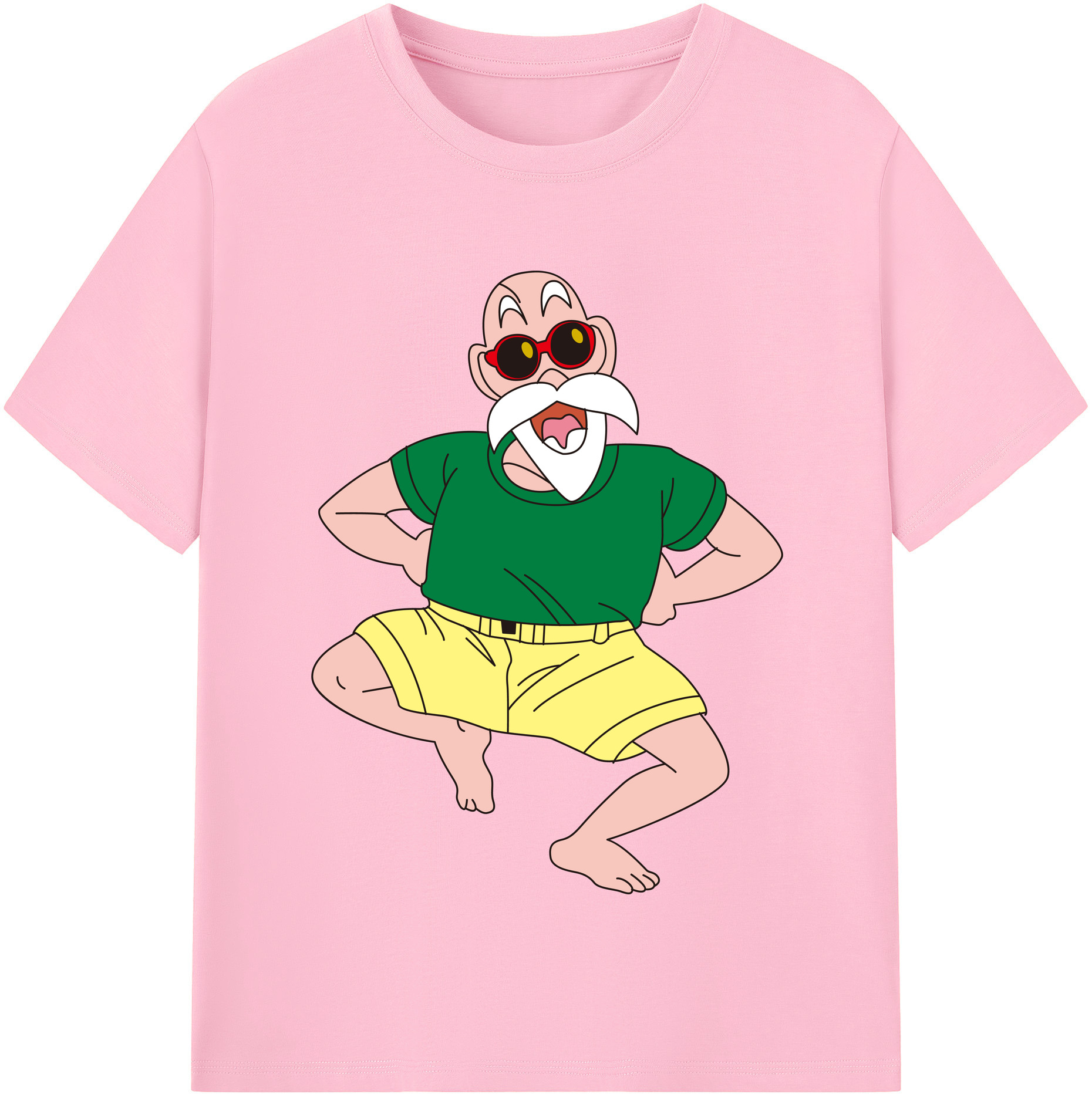 （画像用） ドラゴンボール 亀仙人（かめせんにん） DRAGON BALL Master Roshi Kame Sennin 綿100％半袖Tシャツ（フロントプリント）