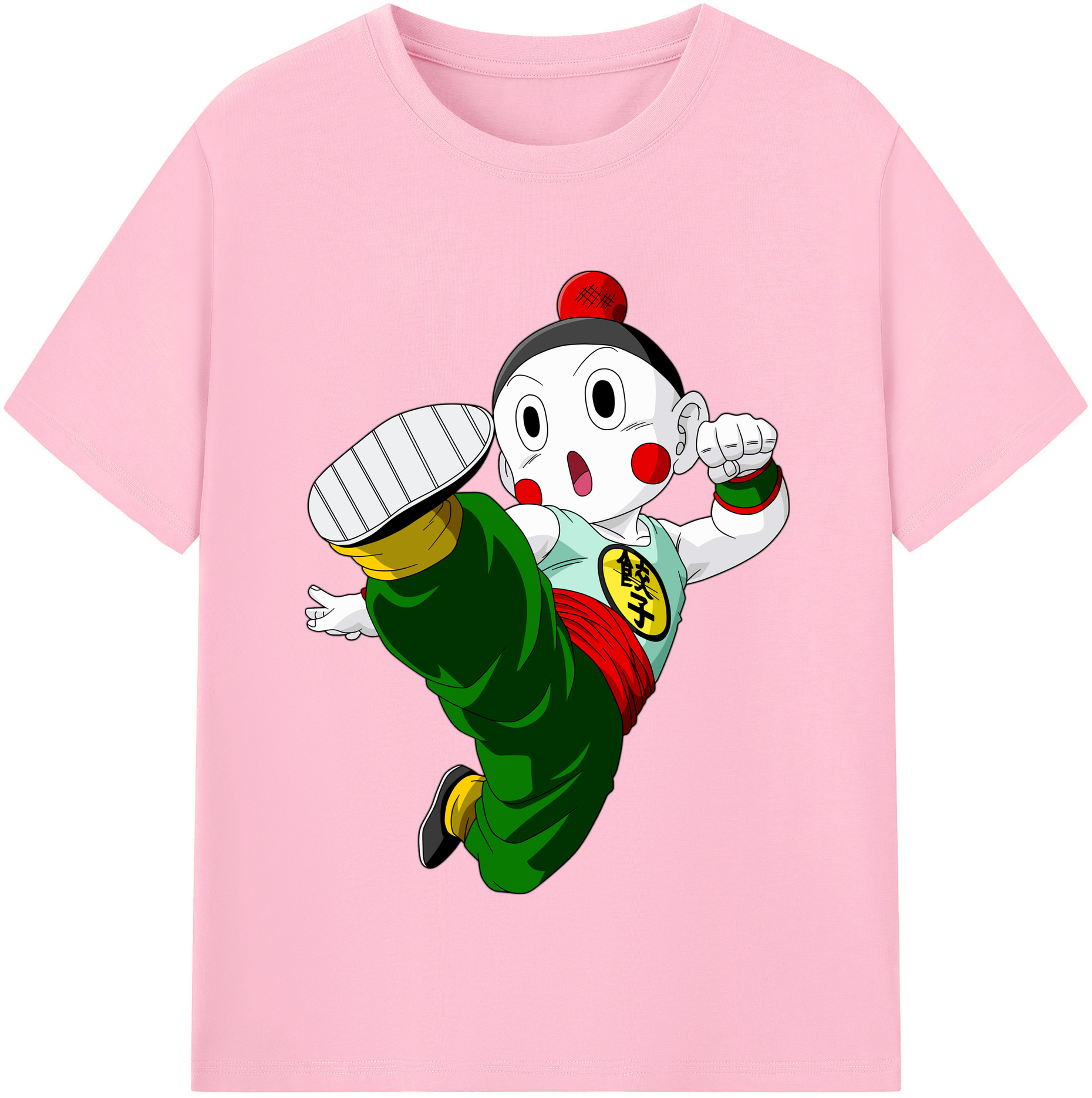 （画像用） ドラゴンボール 餃子（チャオズ）DRAGON BALL Chaoz 綿100％半袖Tシャツ（フロントプリント）