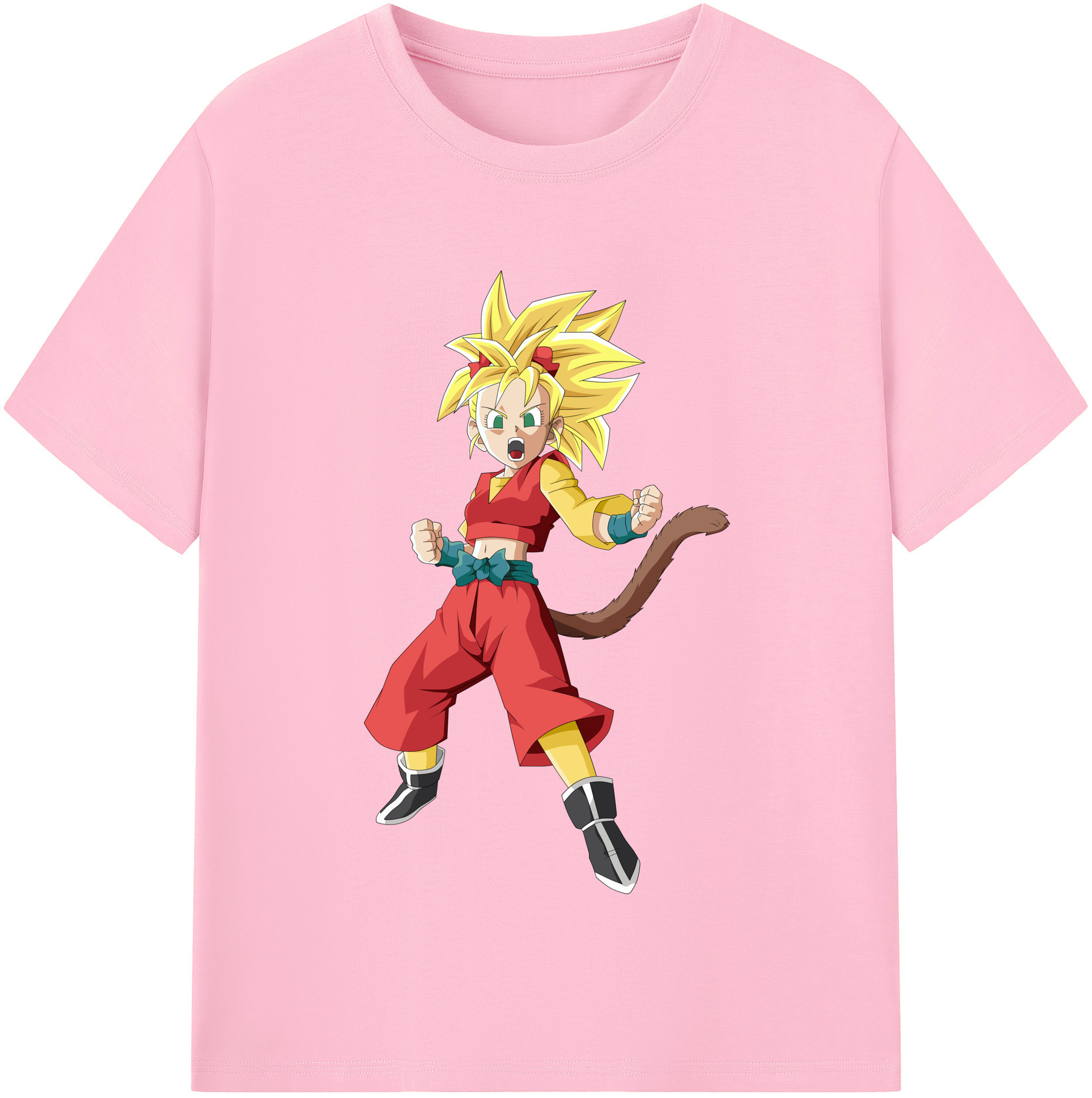 （画像用） ドラゴンボール カリフラ DRAGON BALL Caulifla 綿100％半袖Tシャツ（フロントプリント）