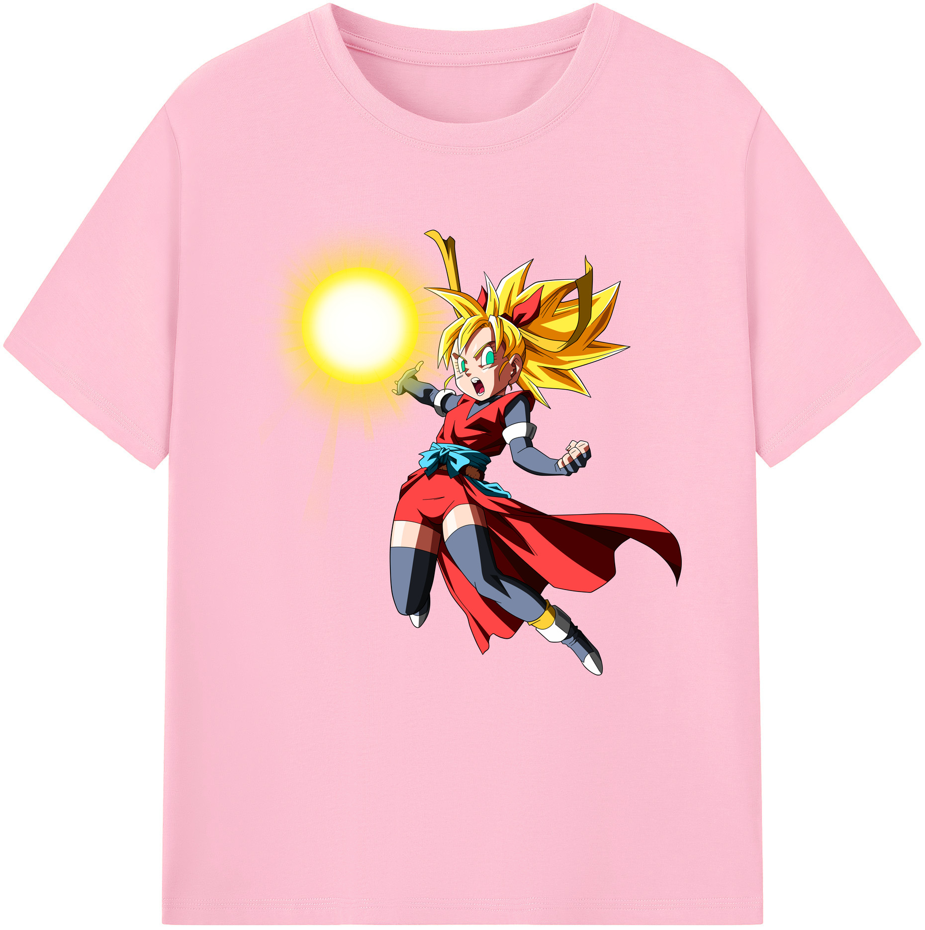 （画像用） ドラゴンボール カリフラ DRAGON BALL Caulifla 綿100％半袖Tシャツ（フロントプリント）