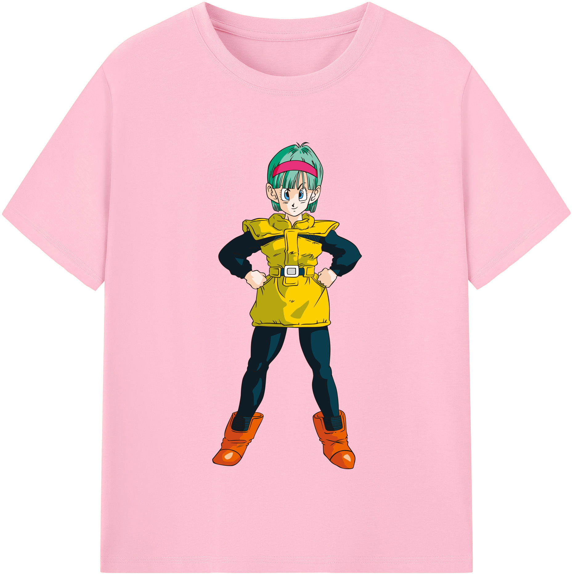 （画像用） ドラゴンボール ブルマ DRAGON BALL Bulma 綿100％半袖Tシャツ（フロントプリント）