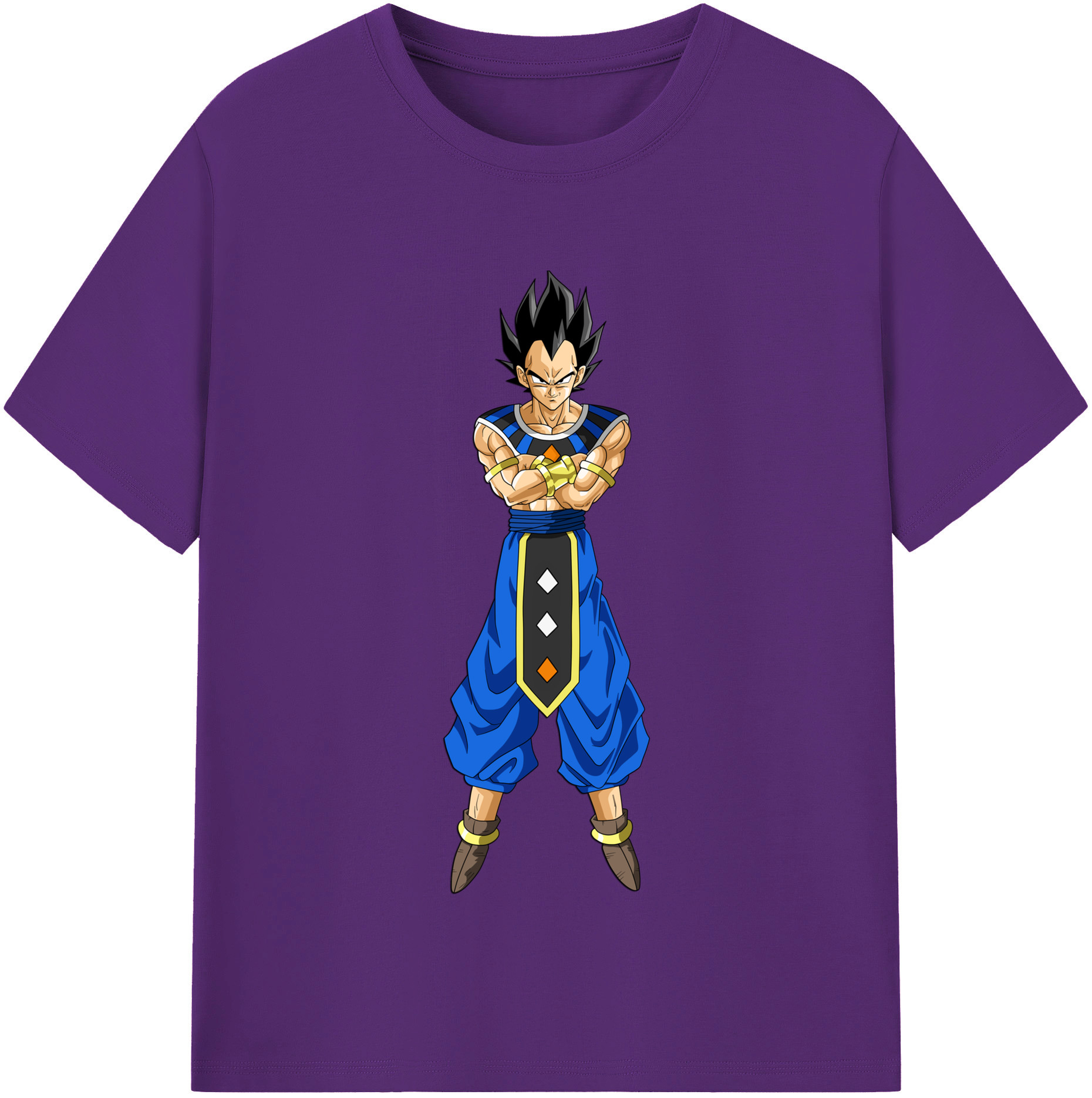 （画像用） ドラゴンボール ベジータ四世（Bejīta Yonsei）DRAGON BALL Vegeta IV 綿100％半袖Tシャツ（フロントプリント）