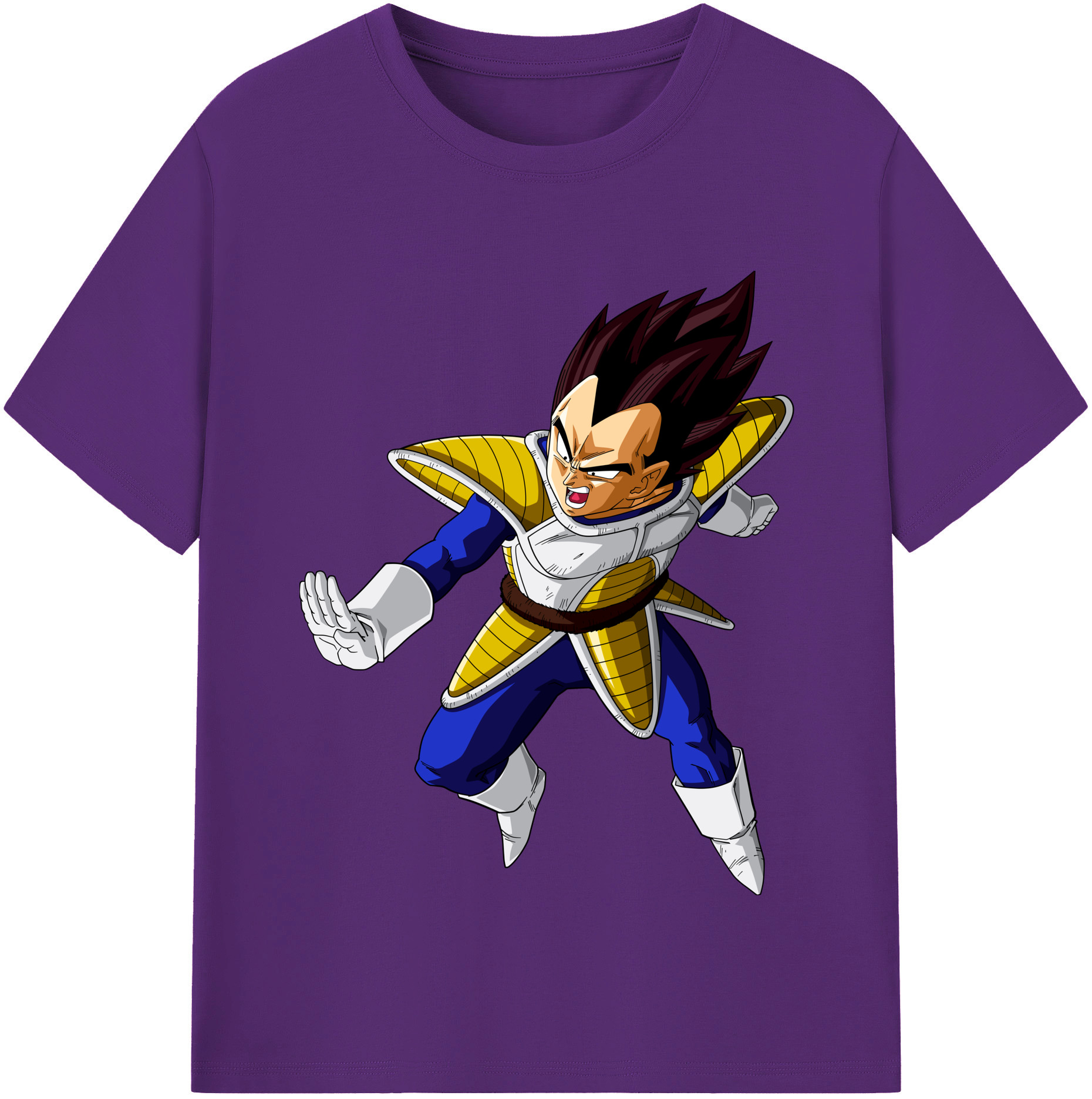 （画像用） ドラゴンボール ベジータ四世（Bejīta Yonsei）DRAGON BALL Vegeta IV 綿100％半袖Tシャツ（フロントプリント）