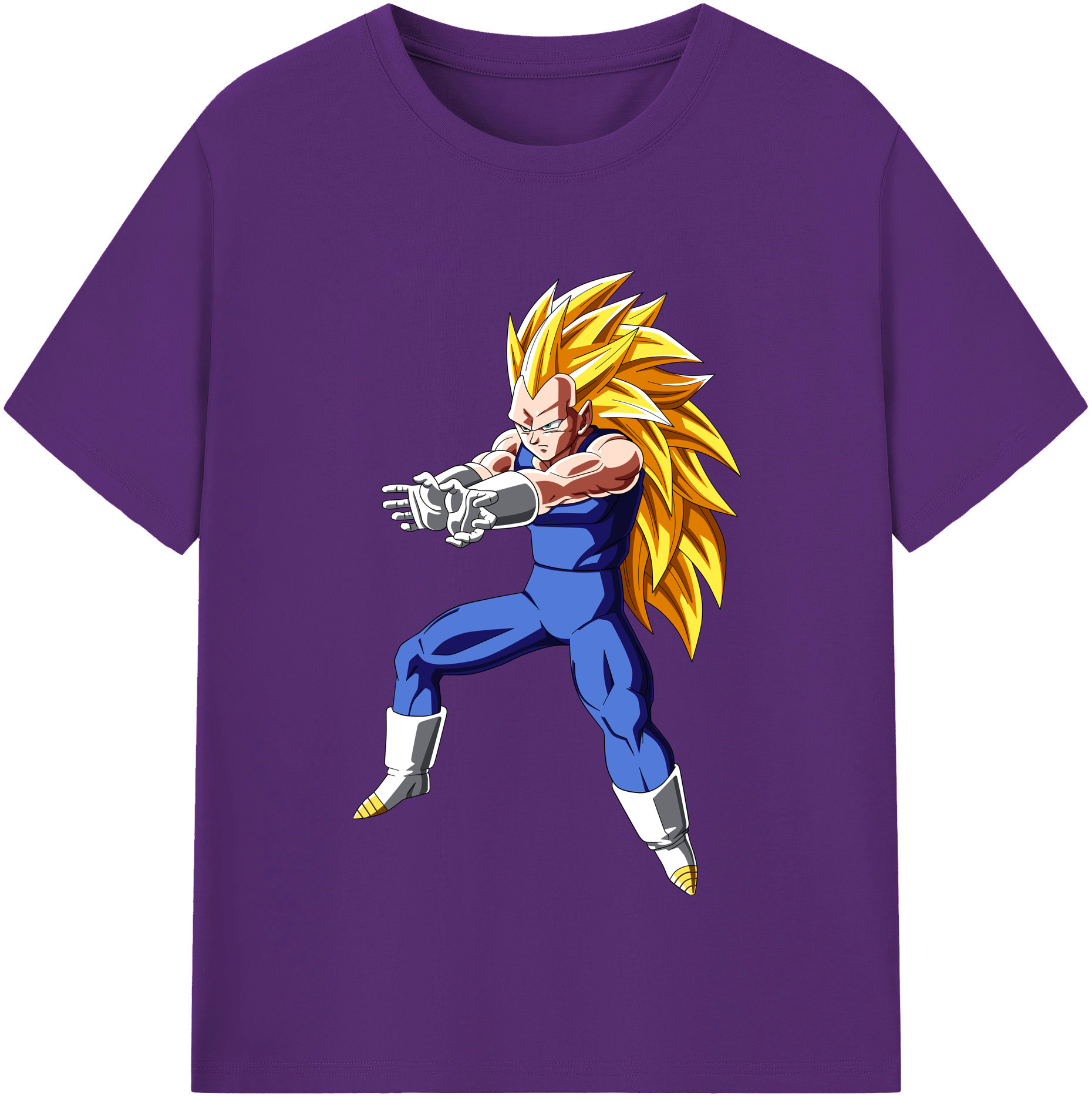 （画像用） ドラゴンボール ベジータ四世（Bejīta Yonsei）DRAGON BALL Vegeta IV 綿100％半袖Tシャツ（フロントプリント）