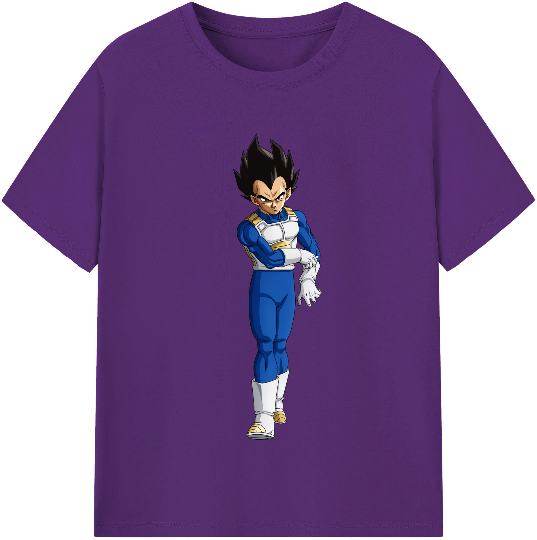 （画像用） ドラゴンボール ベジータ四世（Bejīta Yonsei）DRAGON BALL Vegeta IV 綿100％半袖Tシャツ（フロントプリント）